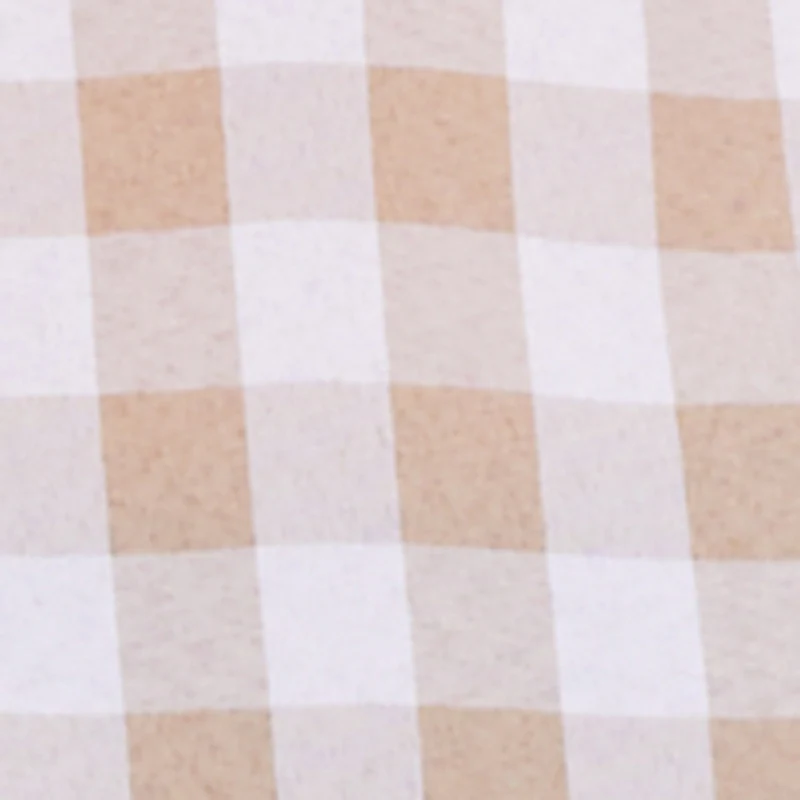 Gingham Cap Sleeve Open Tie Back Tunic Top - Image 4