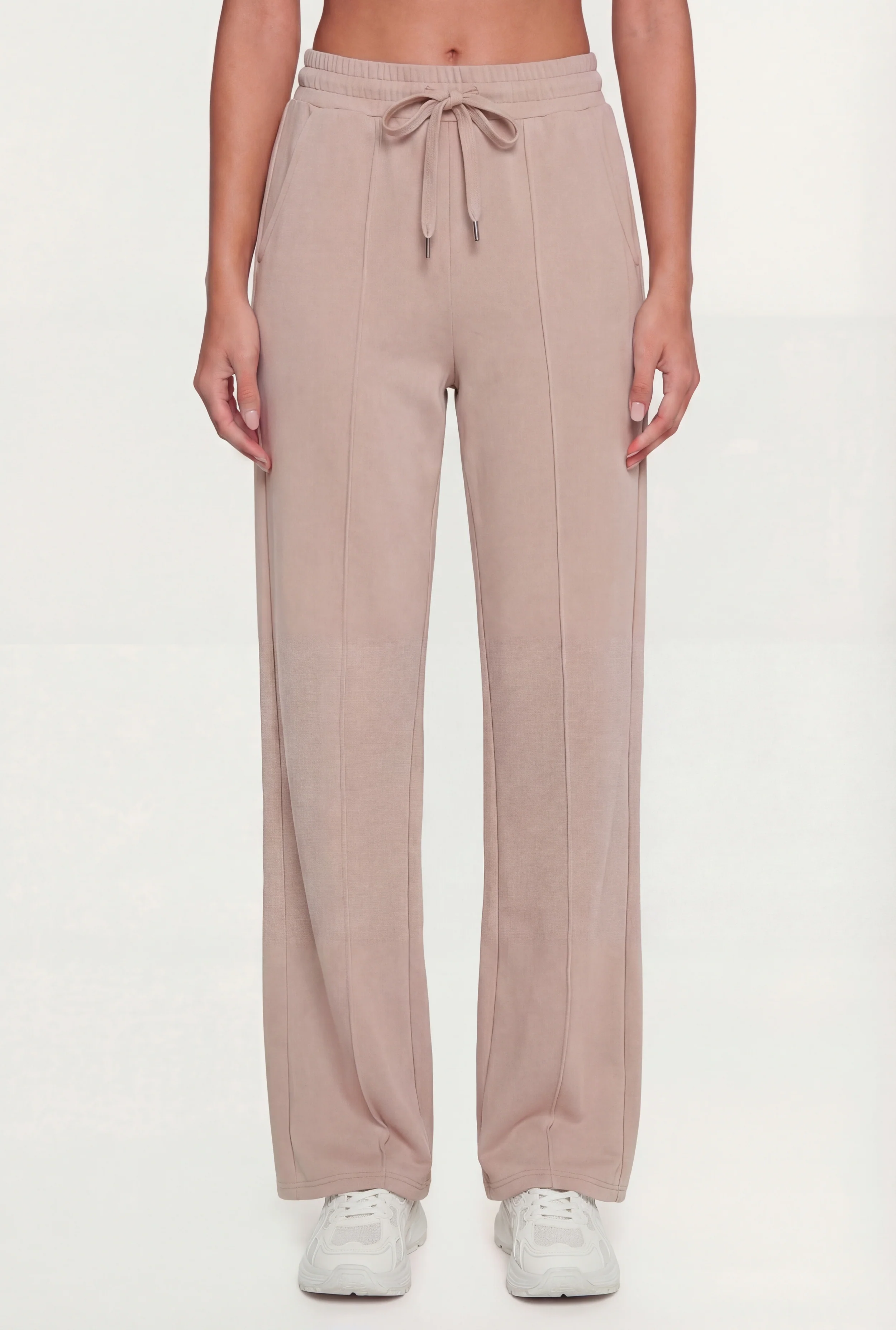 Scuba Pintuck Drawstring Waist Sweatpants - Image 3