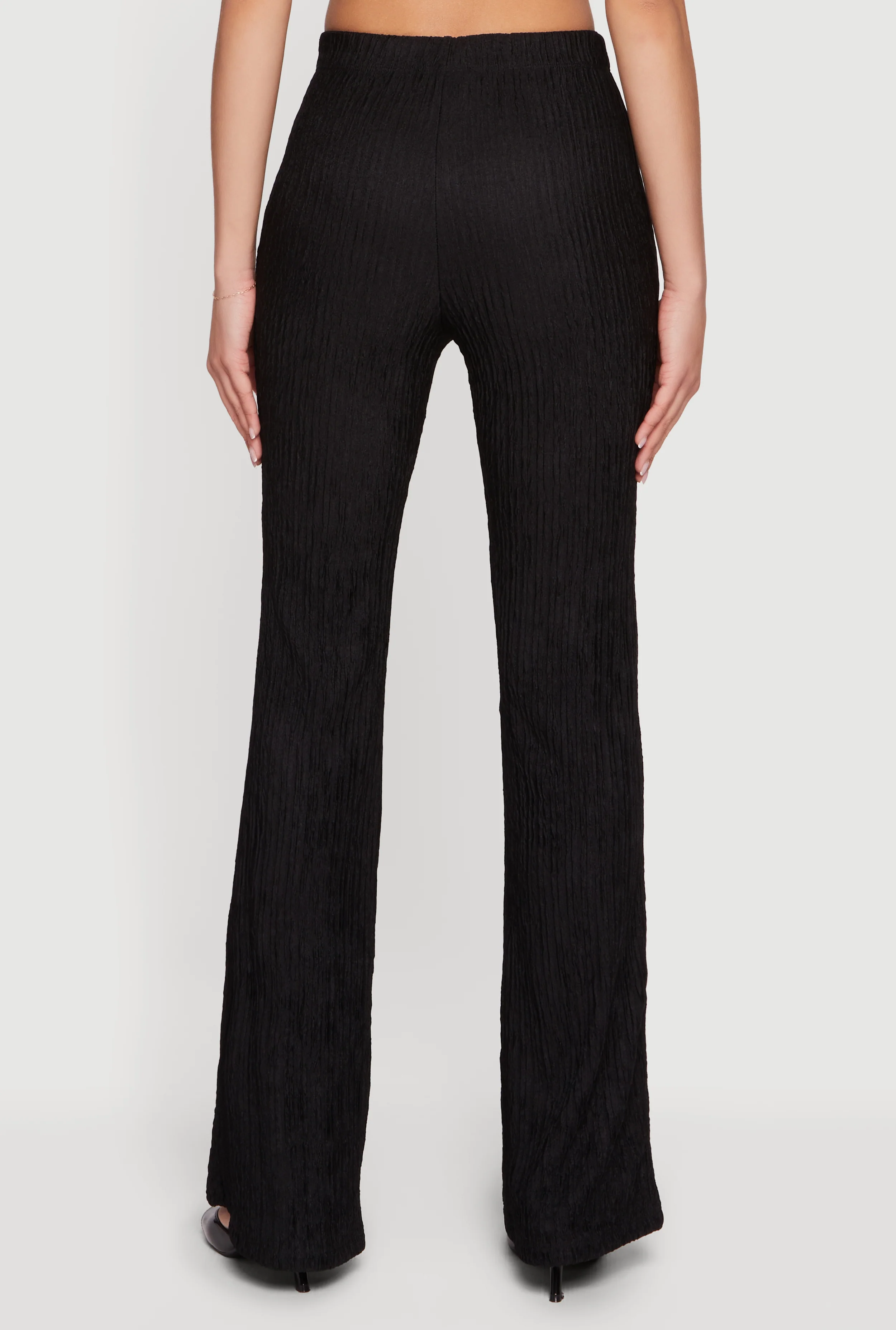 Textured Knit Pull On Slim Leg Pants - Image 5
