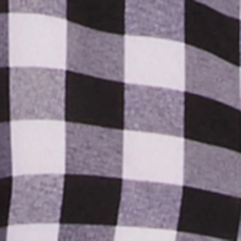 Plaid Lace Front Smocked Back Crop Top - Image 4