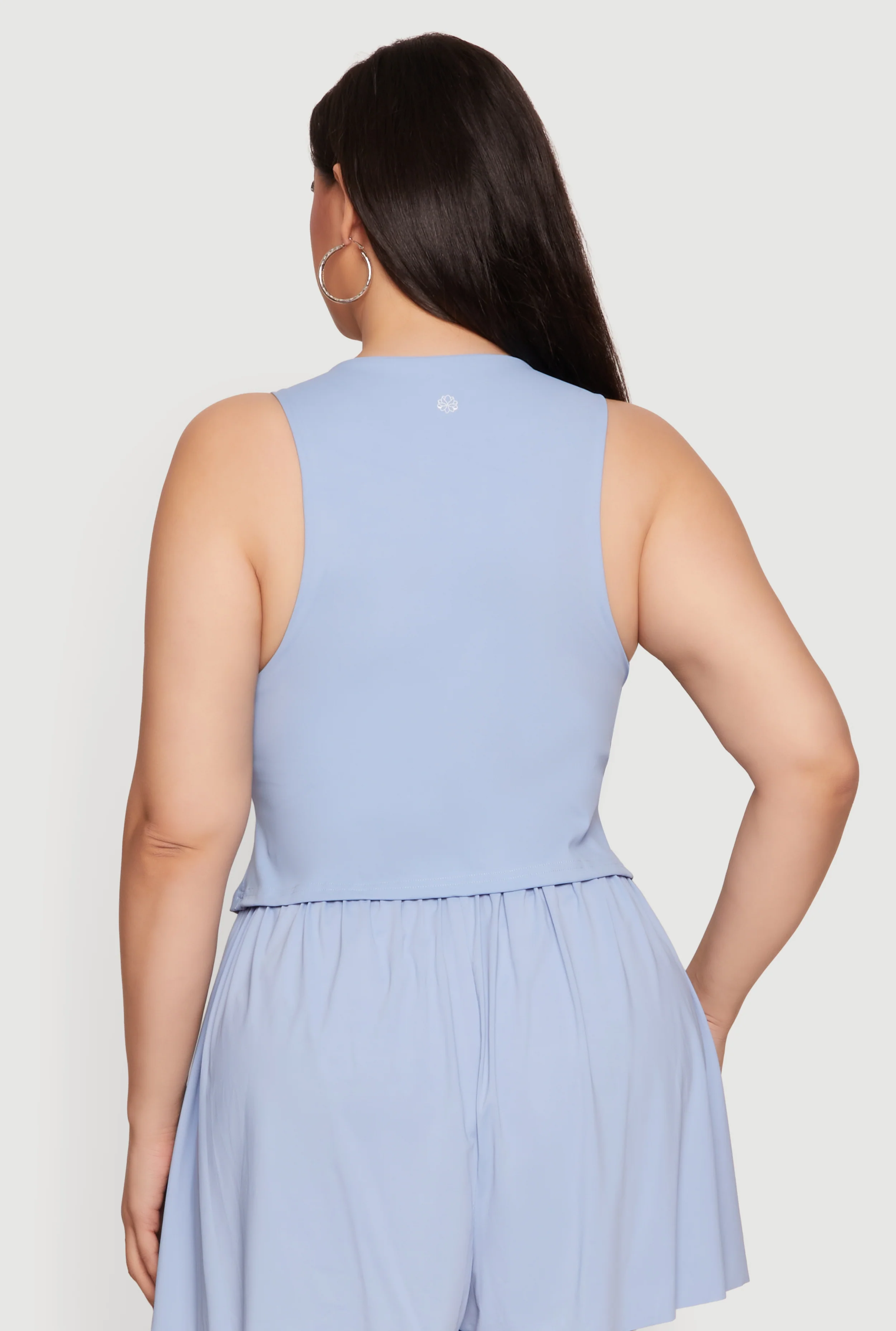 Plus Size Crop Tank Top with Shelf Bra - Image 5