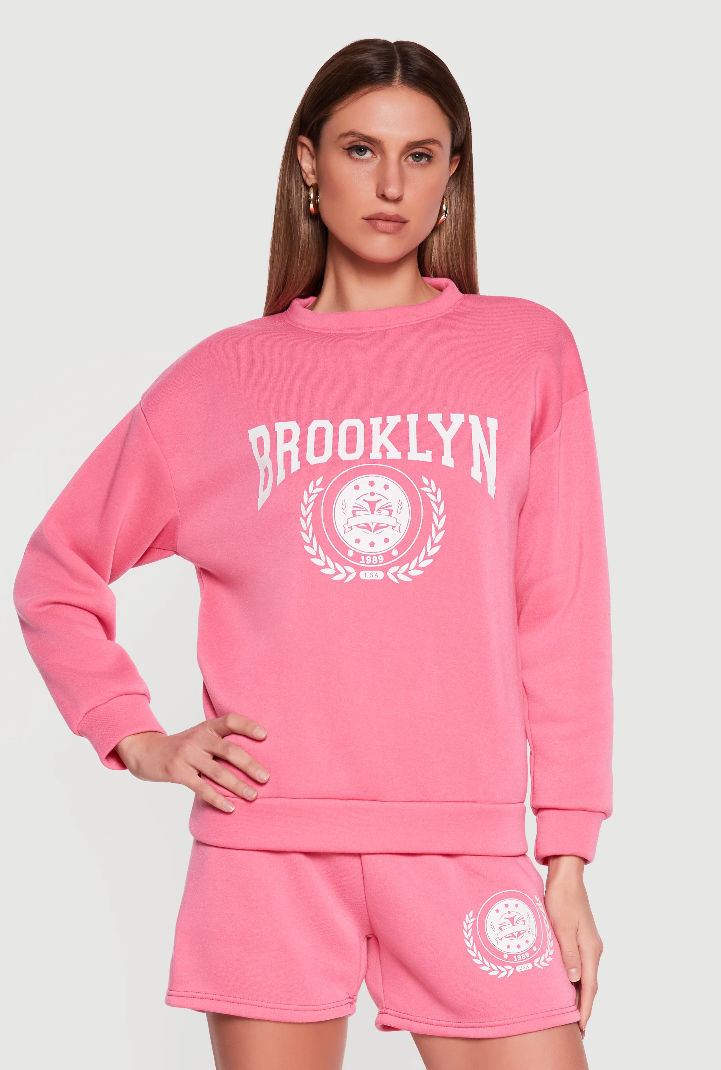 Brooklyn 1989 USA Graphic Crew Neck Sweatshirt - Image 5