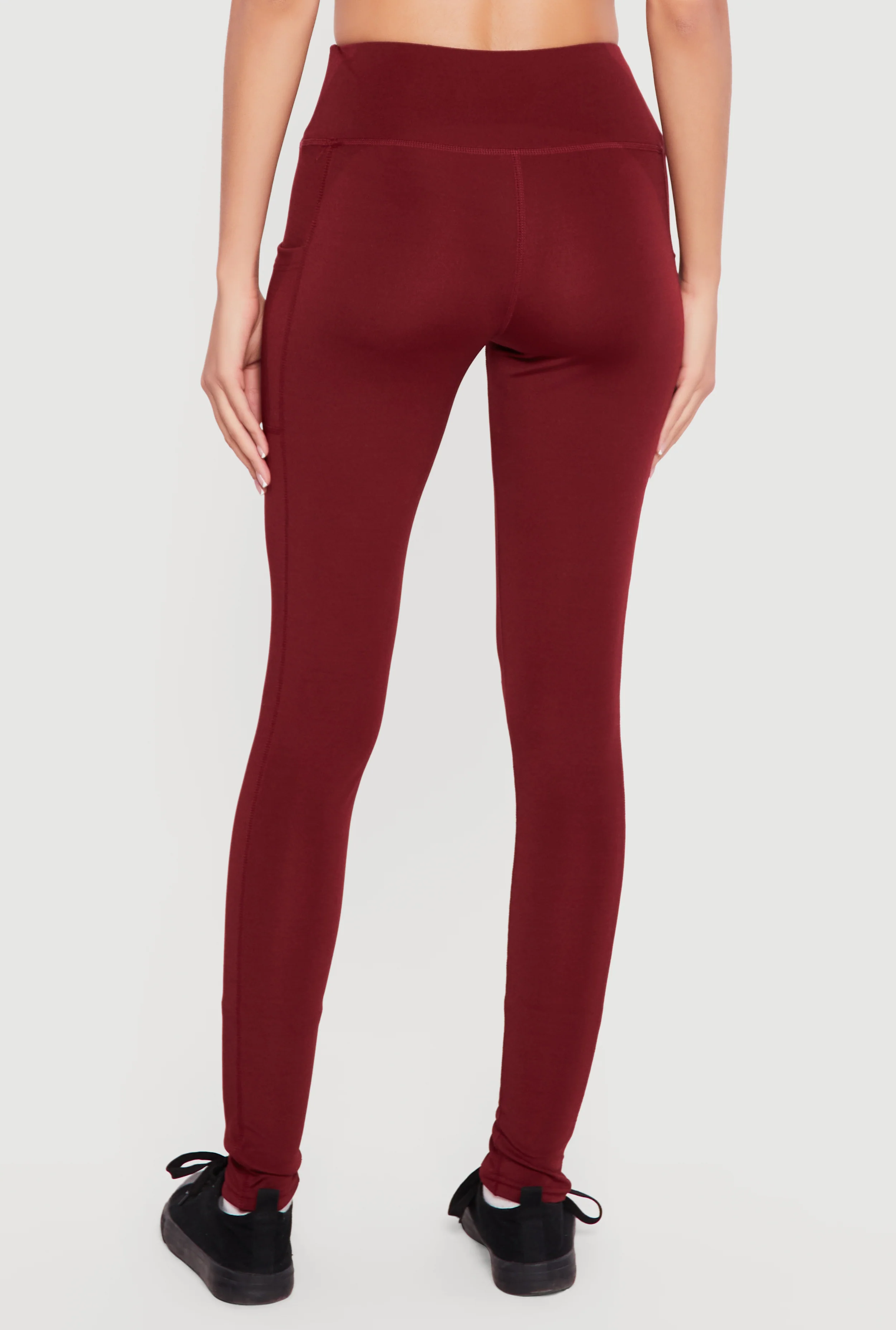 High Waisted Tummy Tucker Cell Phone Pocket Leggings - Image 5