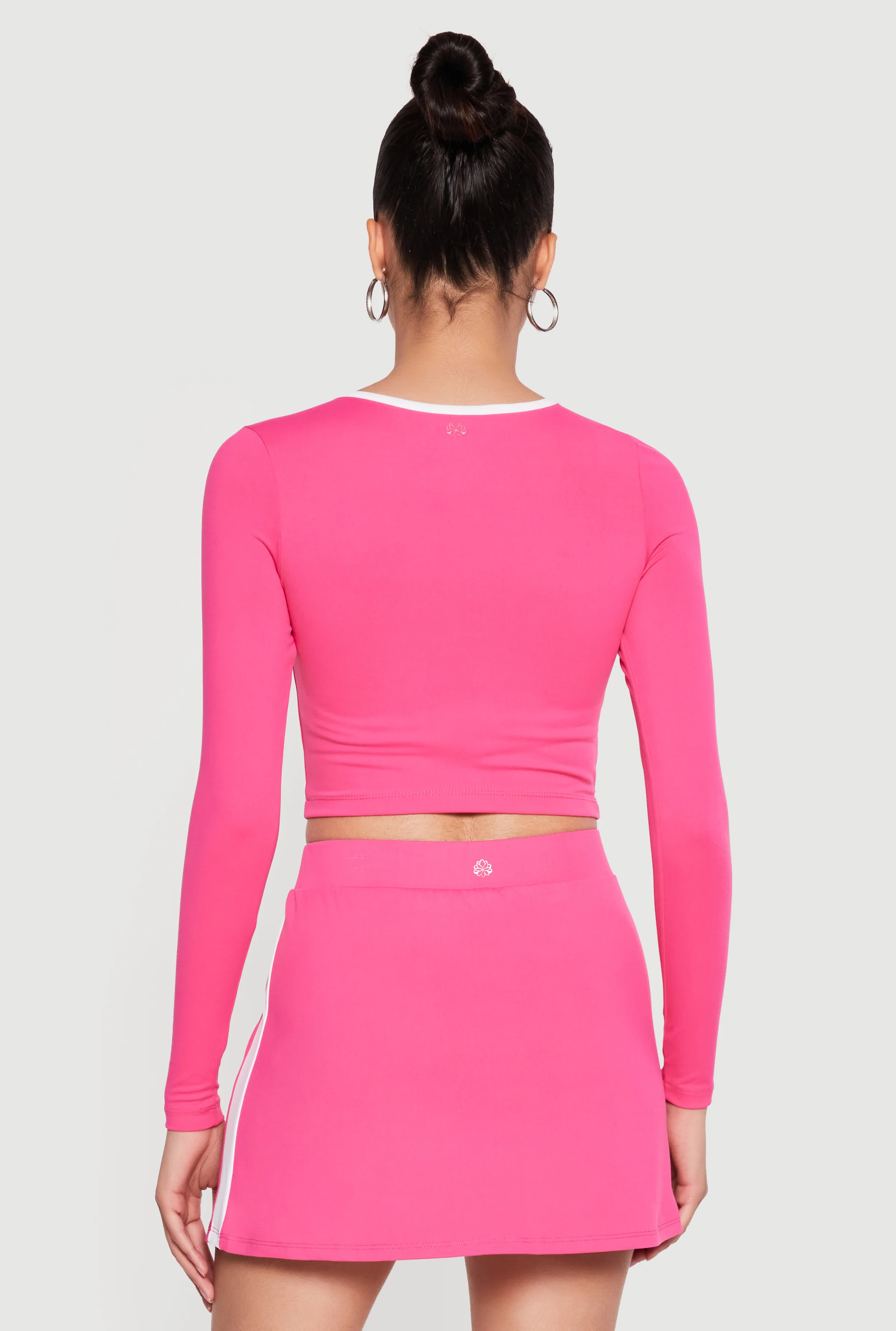 Active Mode Graphic Cutout Long Sleeve Crop Top - Image 5