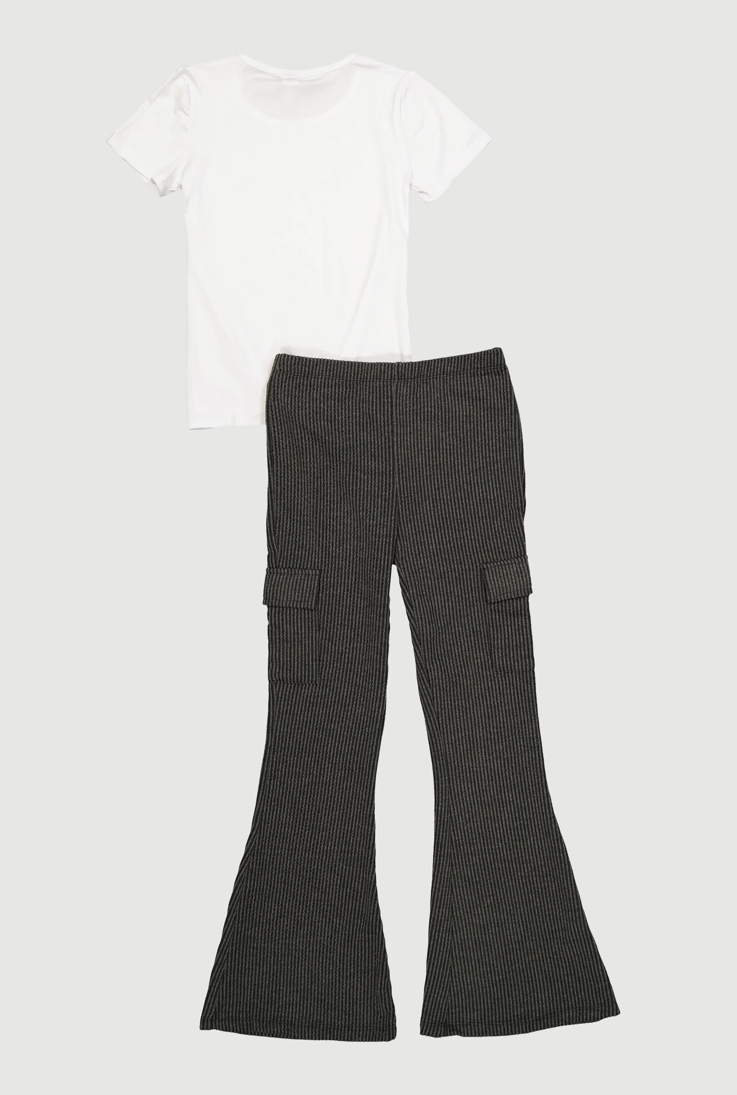Girls Love Of Sunshine Graphic Tee and Cargo Flare Pants - Image 3