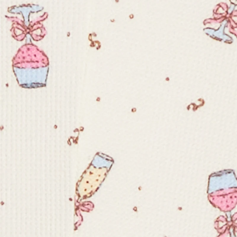 Wine Print Cami Pajama Romper - Image 3