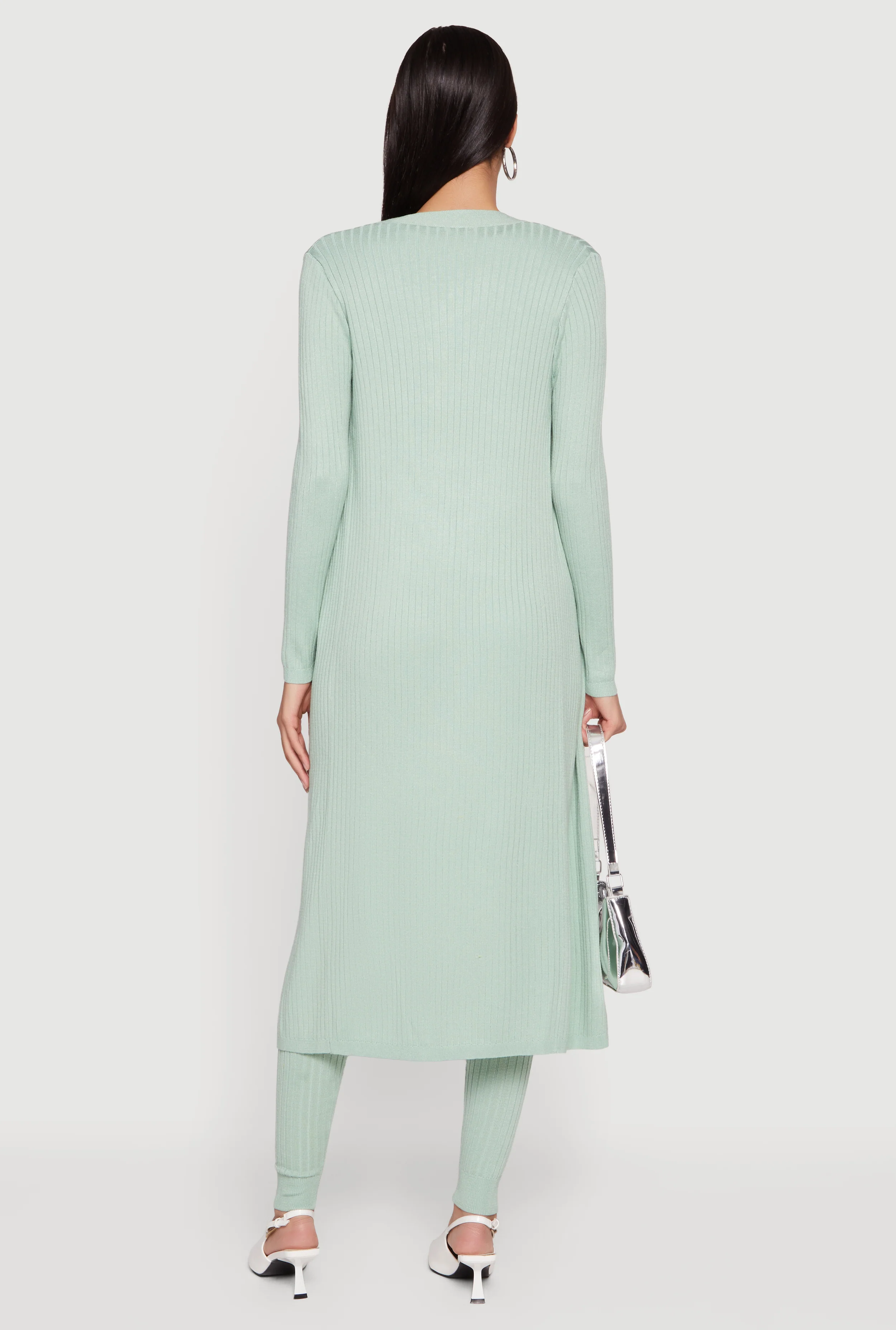 Daisy Ribbed Knit Open Front Duster - Image 3