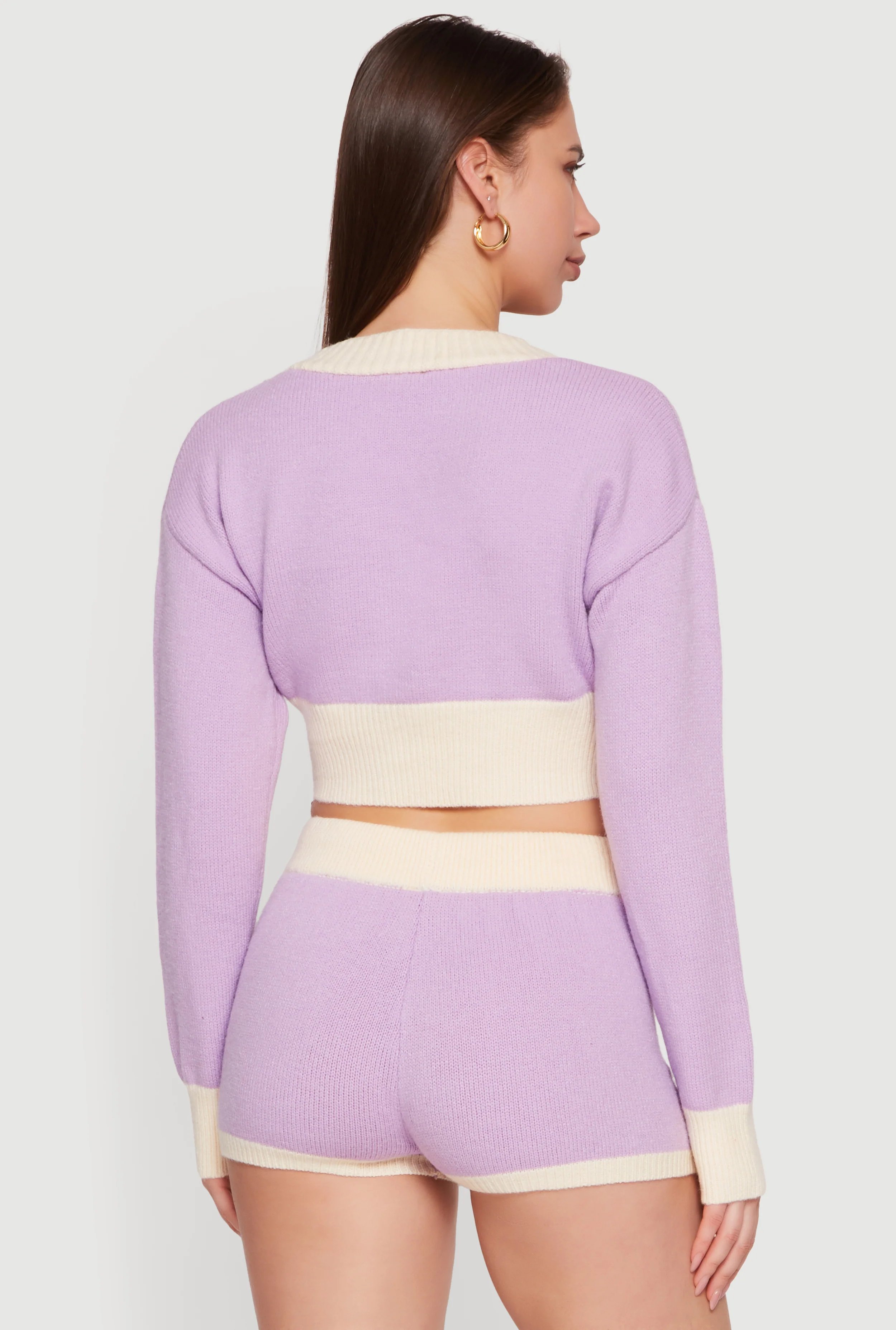Cropped 19 Graphic Button Front Cardigan - Image 5