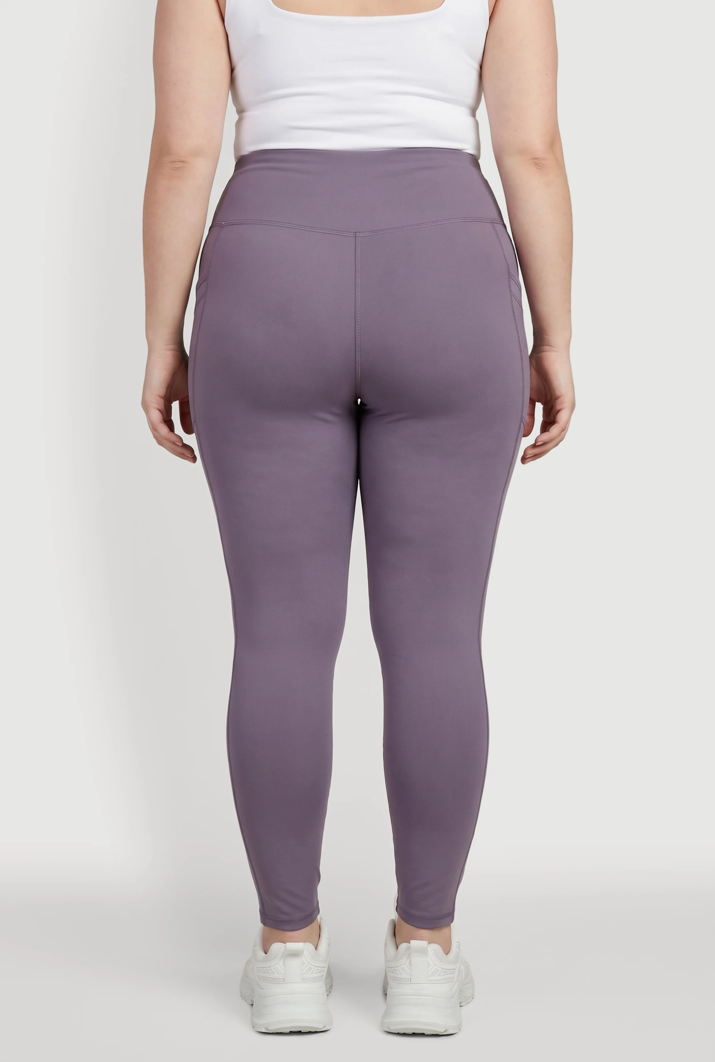 Plus Size High Waist Leggings with Cell Phone Pockets - Image 5