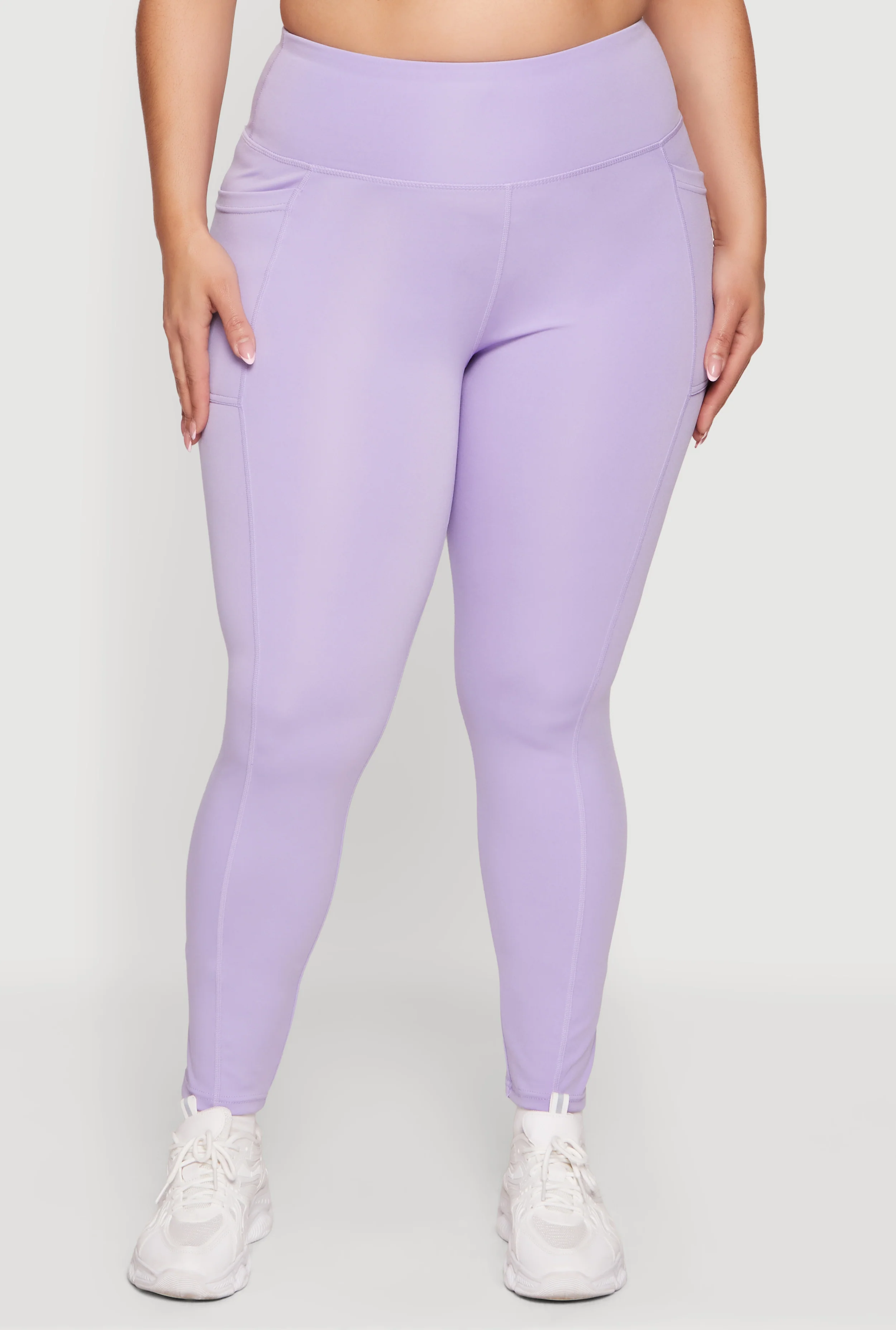 Plus Size High Waisted Cell Phone Pocket Leggings - Image 3