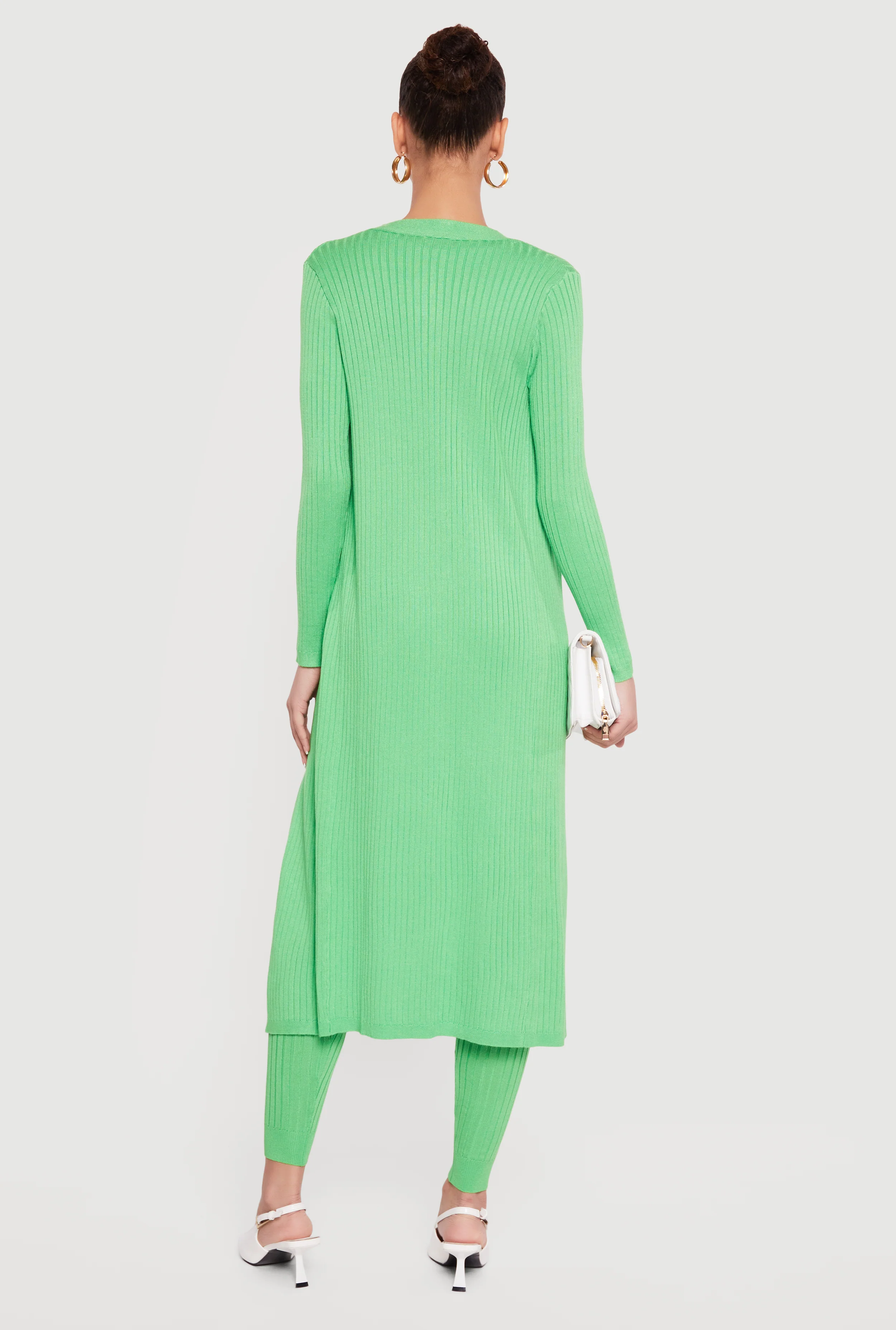 Daisy Ribbed Knit Open Front Duster - Image 3