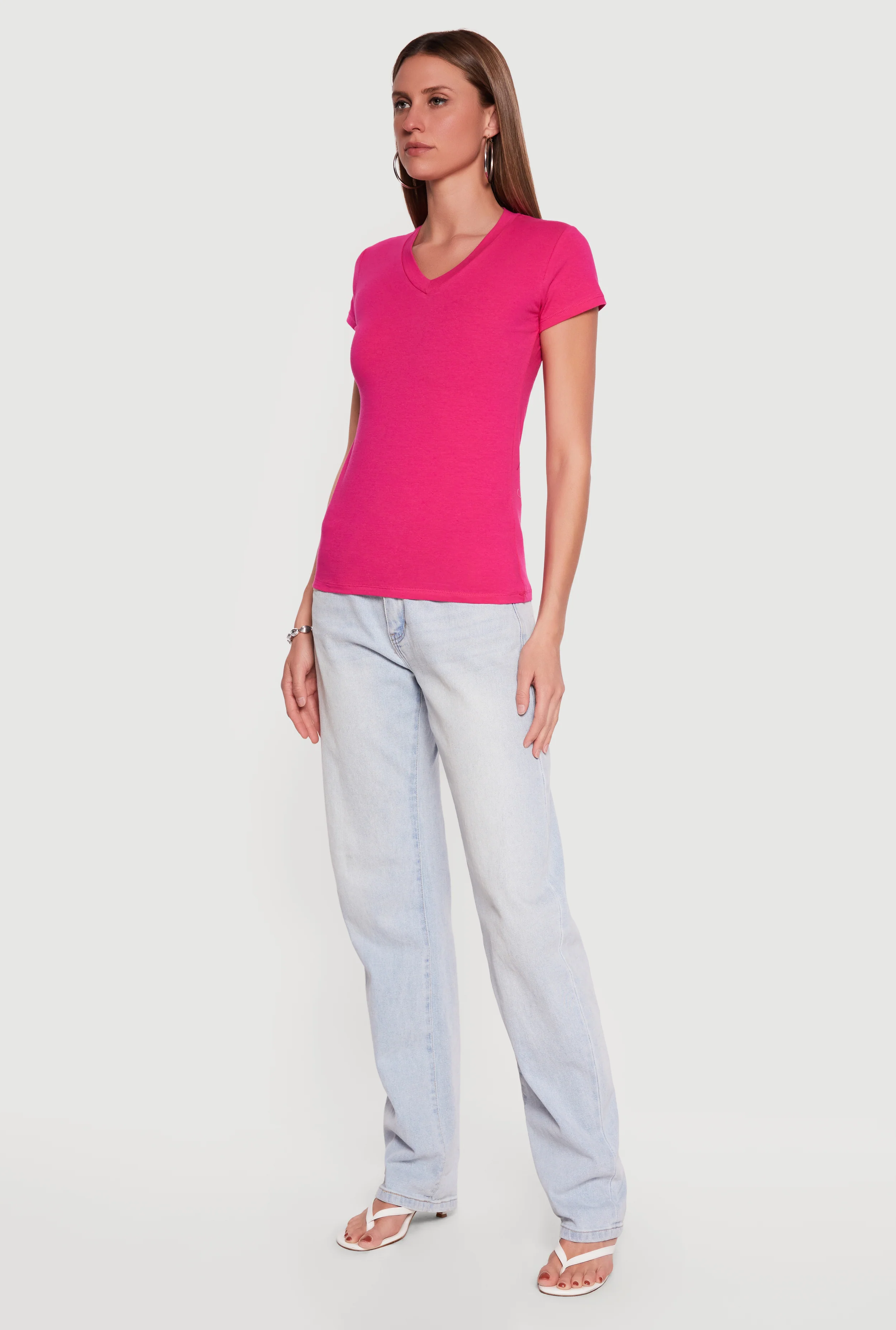 Short Sleeve V-Neck T-Shirt - Image 3