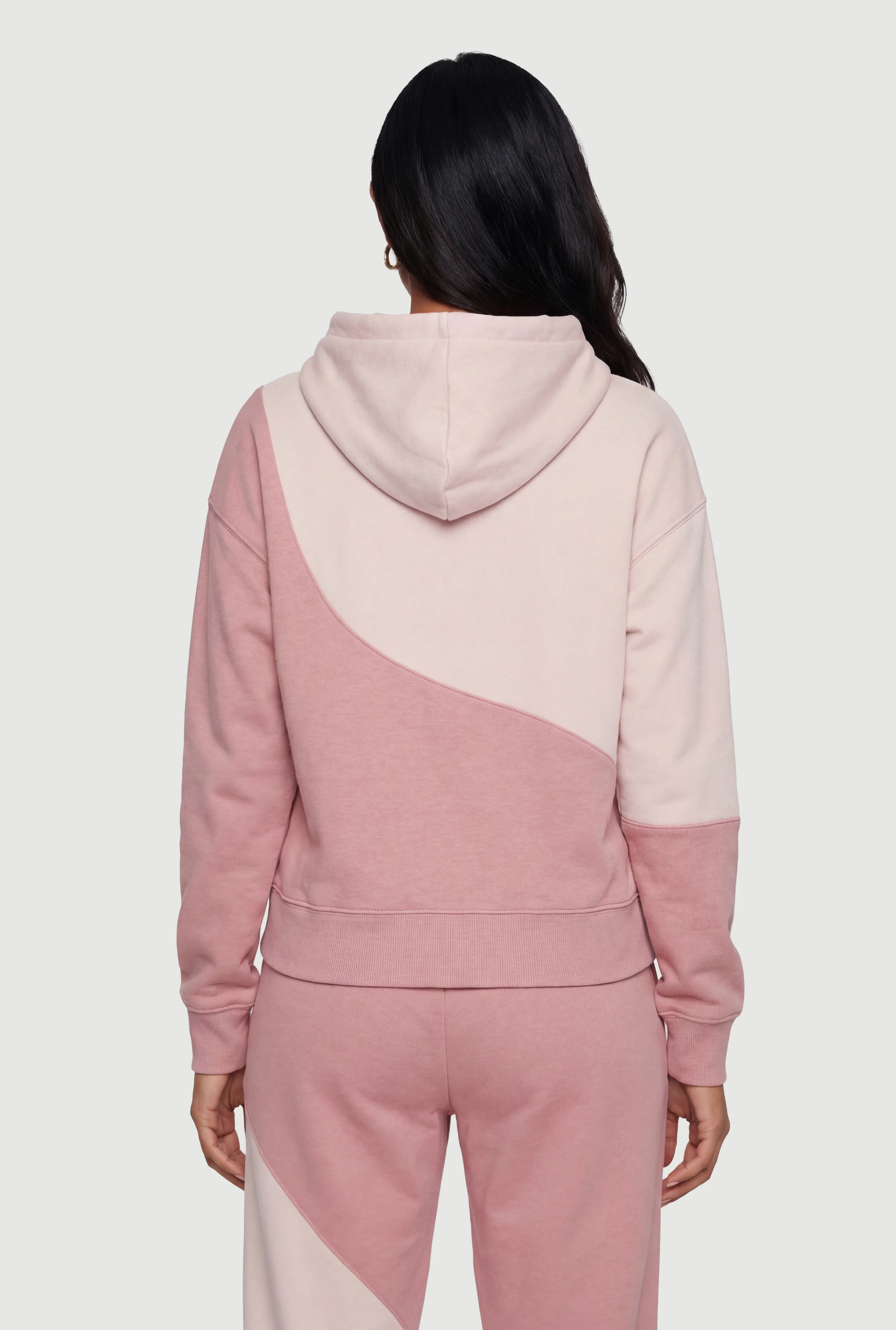 Two Tone Fleece Pullover Hoodie - Image 5