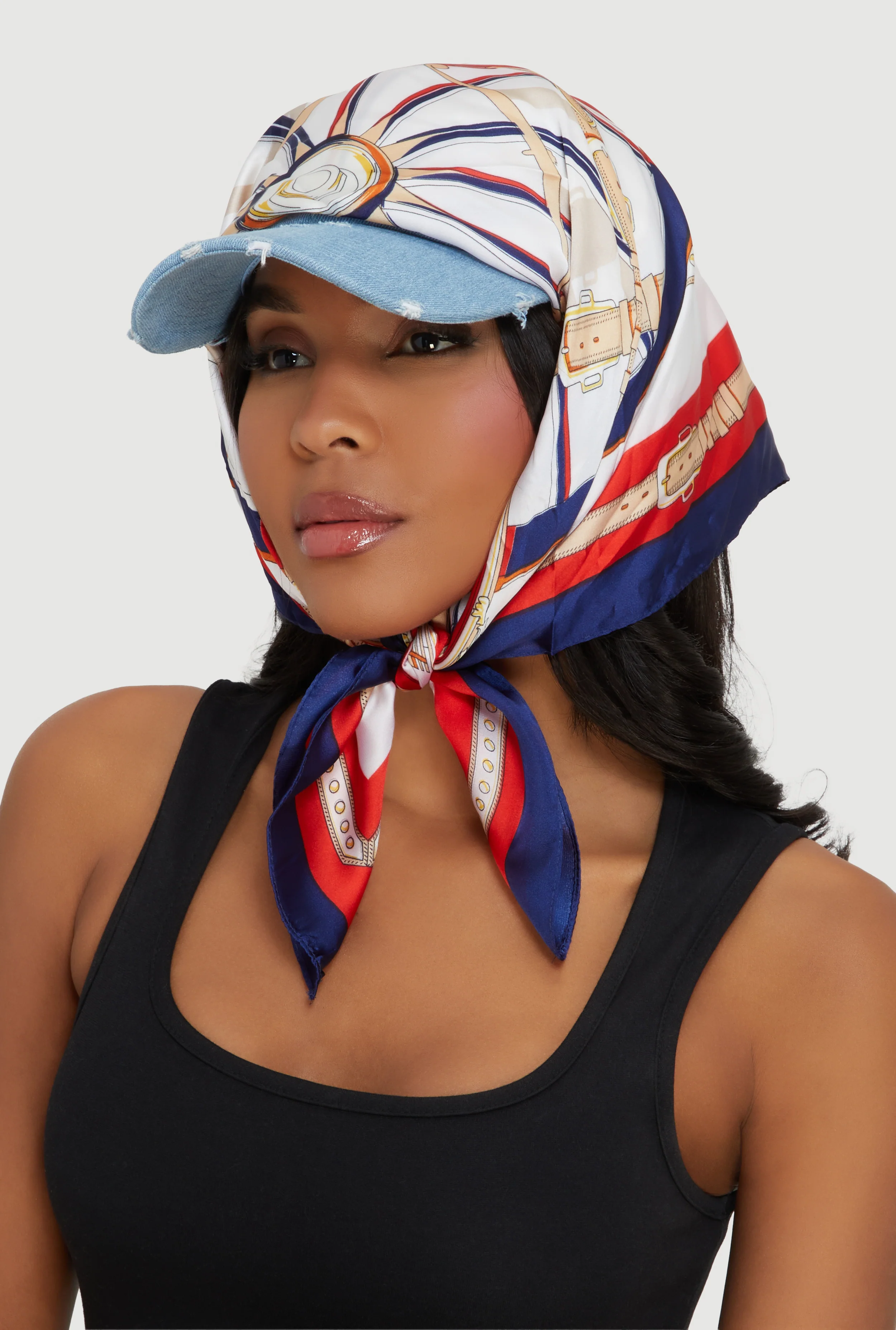 Belt Print Multiway Scarf 2 Pack - Image 6