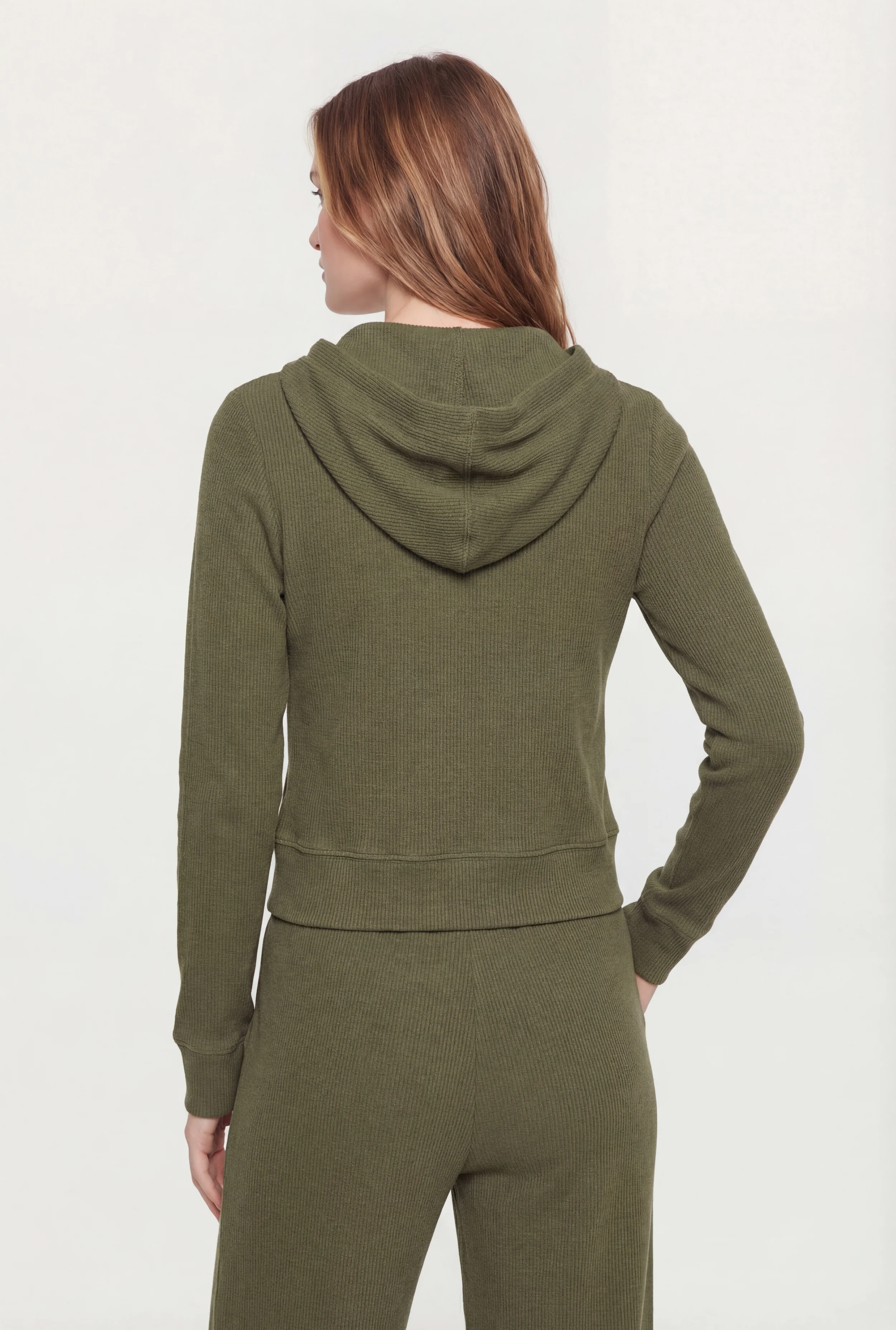 Long Sleeve Zip Front Hooded Sweatshirt - Image 5