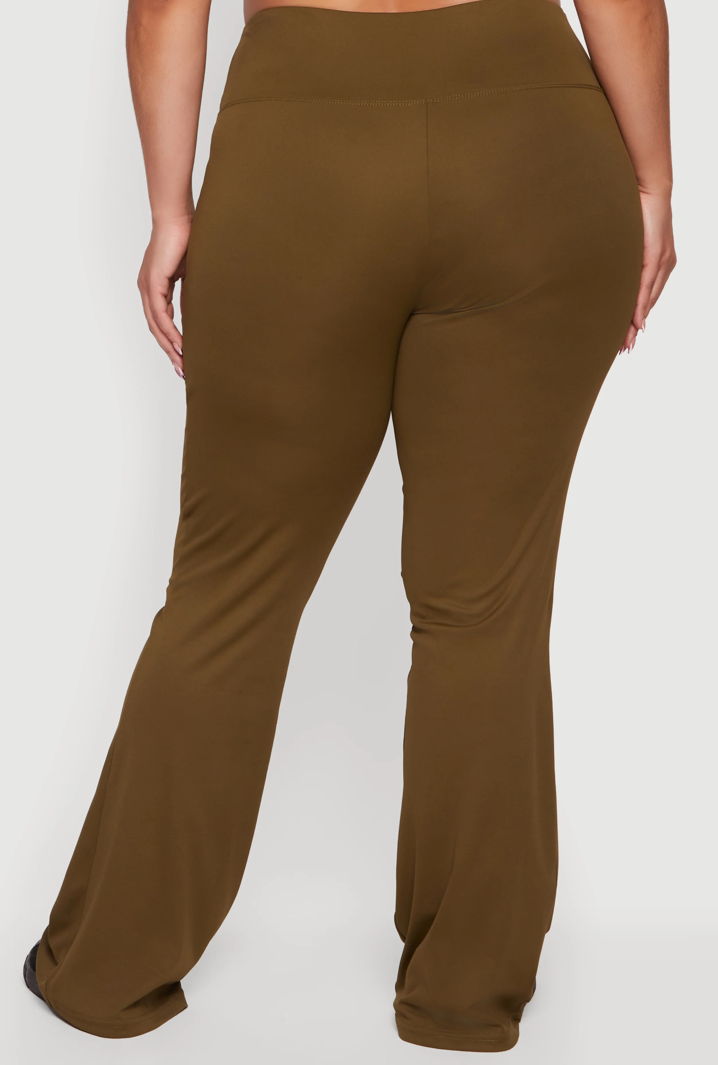 Plus Size High Waisted Flare Leg Active Pants - Image 5