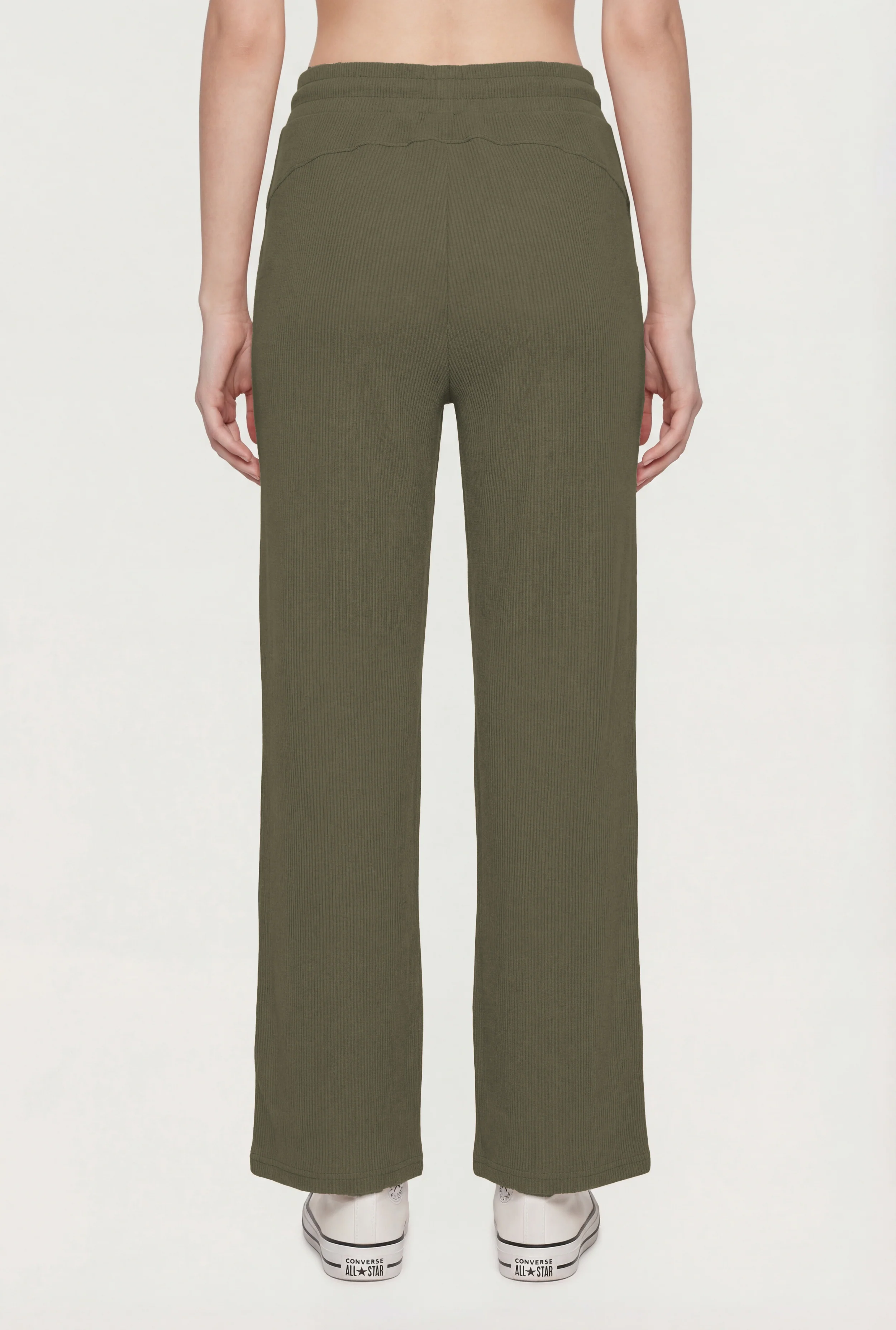 Waffle Knit Drawstring Waist Pants - Image 5