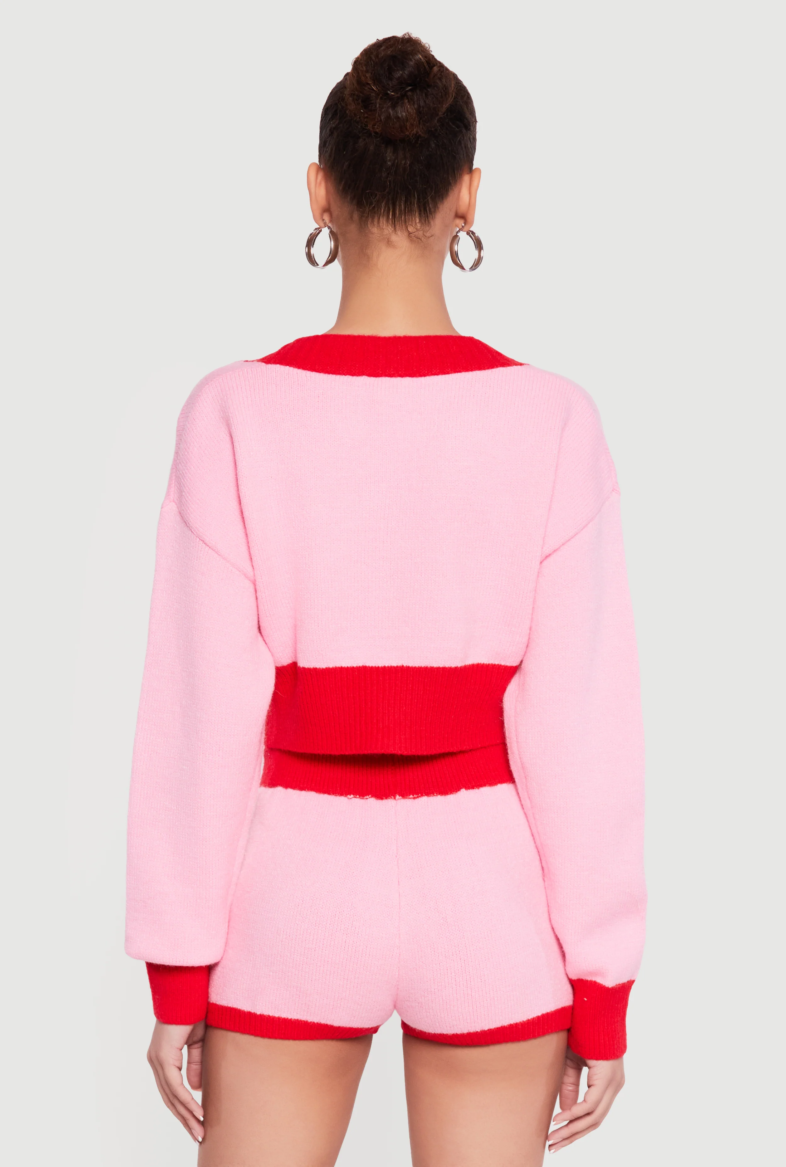 Cropped 19 Graphic Button Front Cardigan - Image 5