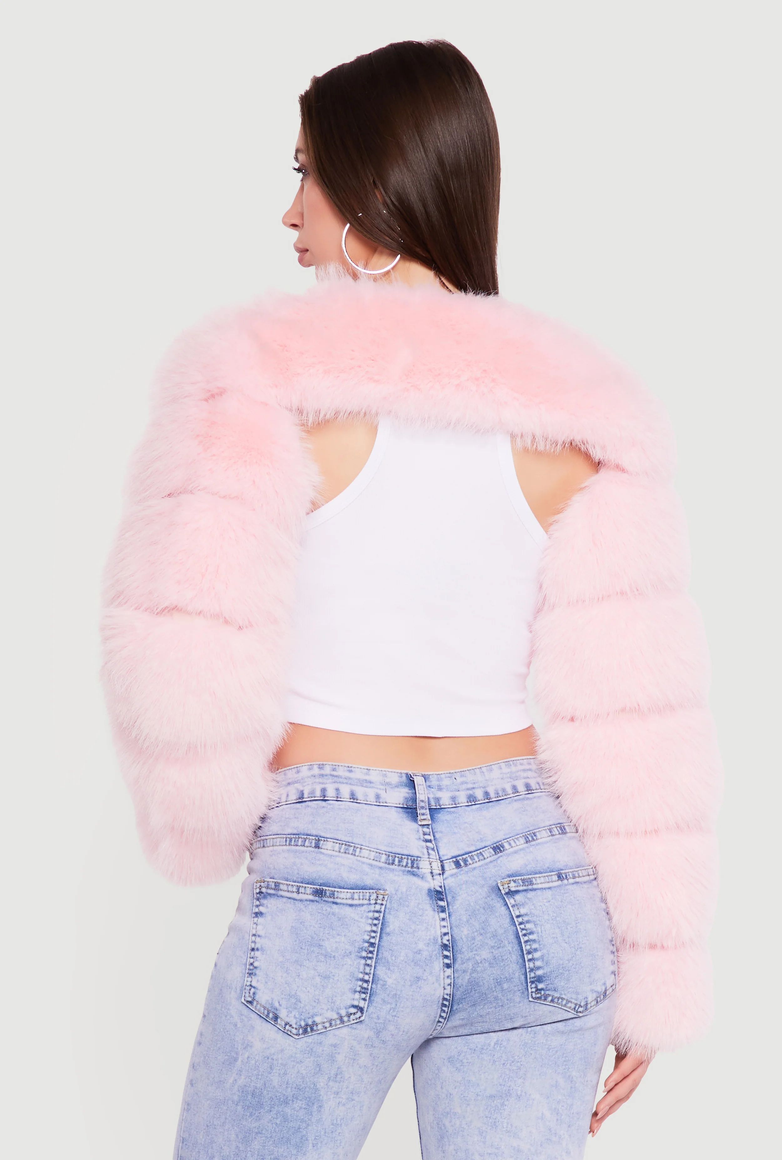 Faux Fur Bolero Jacket - Image 5