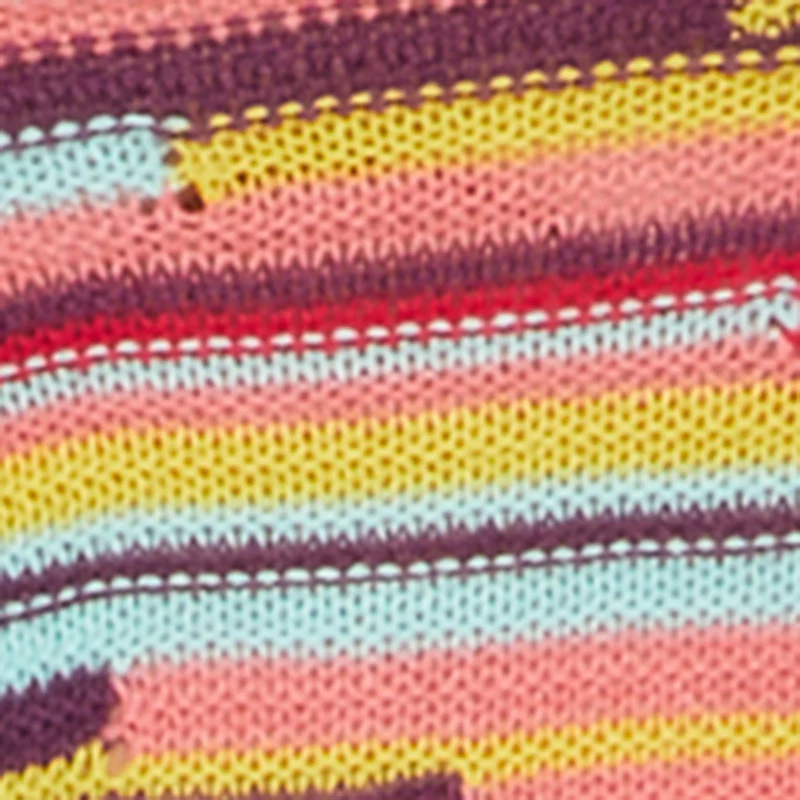 Striped Crochet Halter Maxi Dress - Image 4