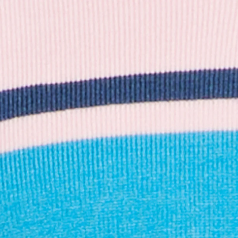 Striped Frayed Hem Cropped Polo Sweater - Image 4