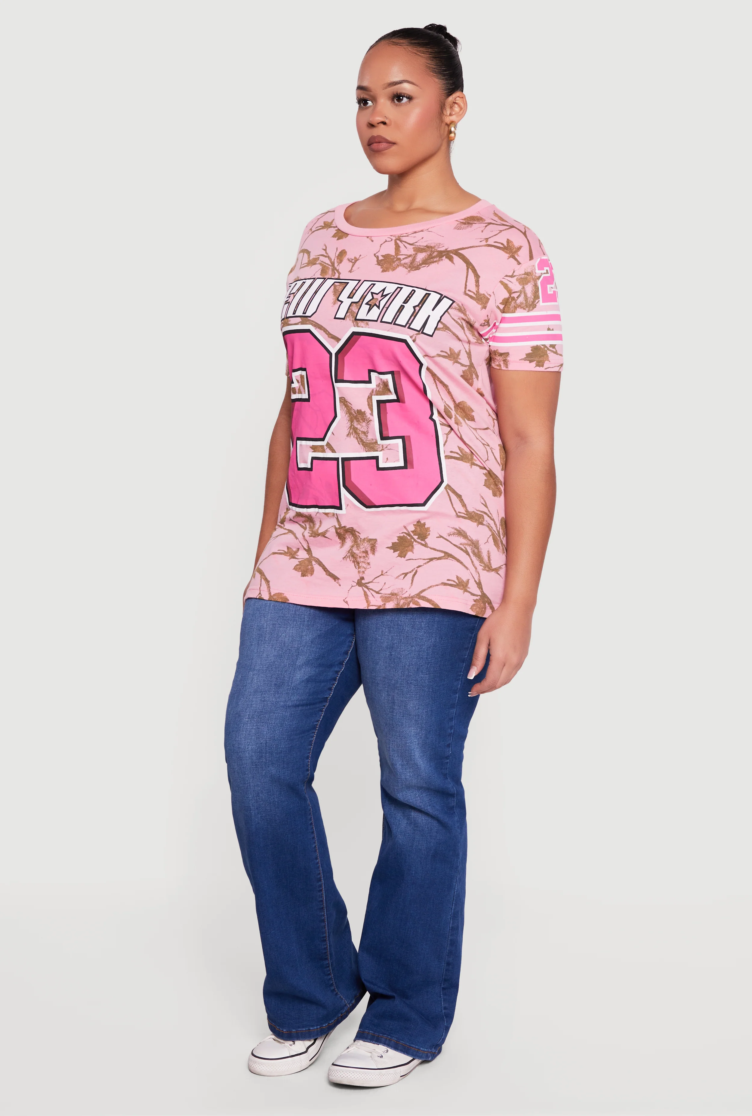 Plus Size New York 23 Graphic Varsity Tee - Image 3