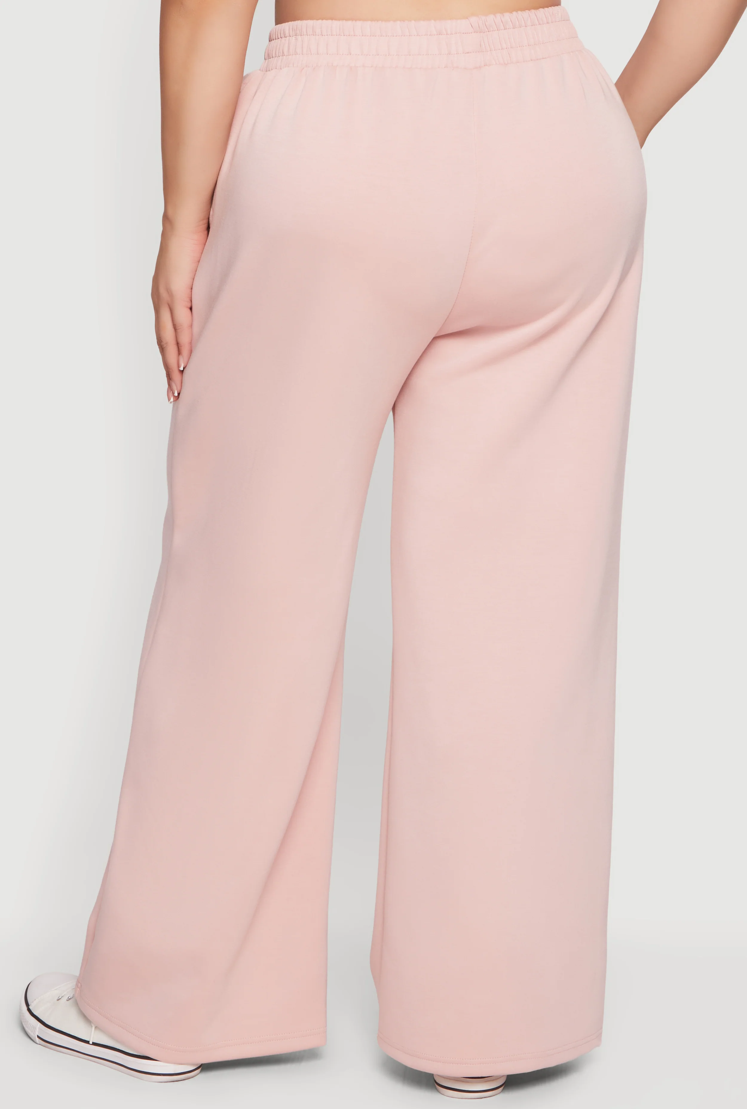 Plus Size Pull On High Waisted Wide Leg Sweatpants - Image 5