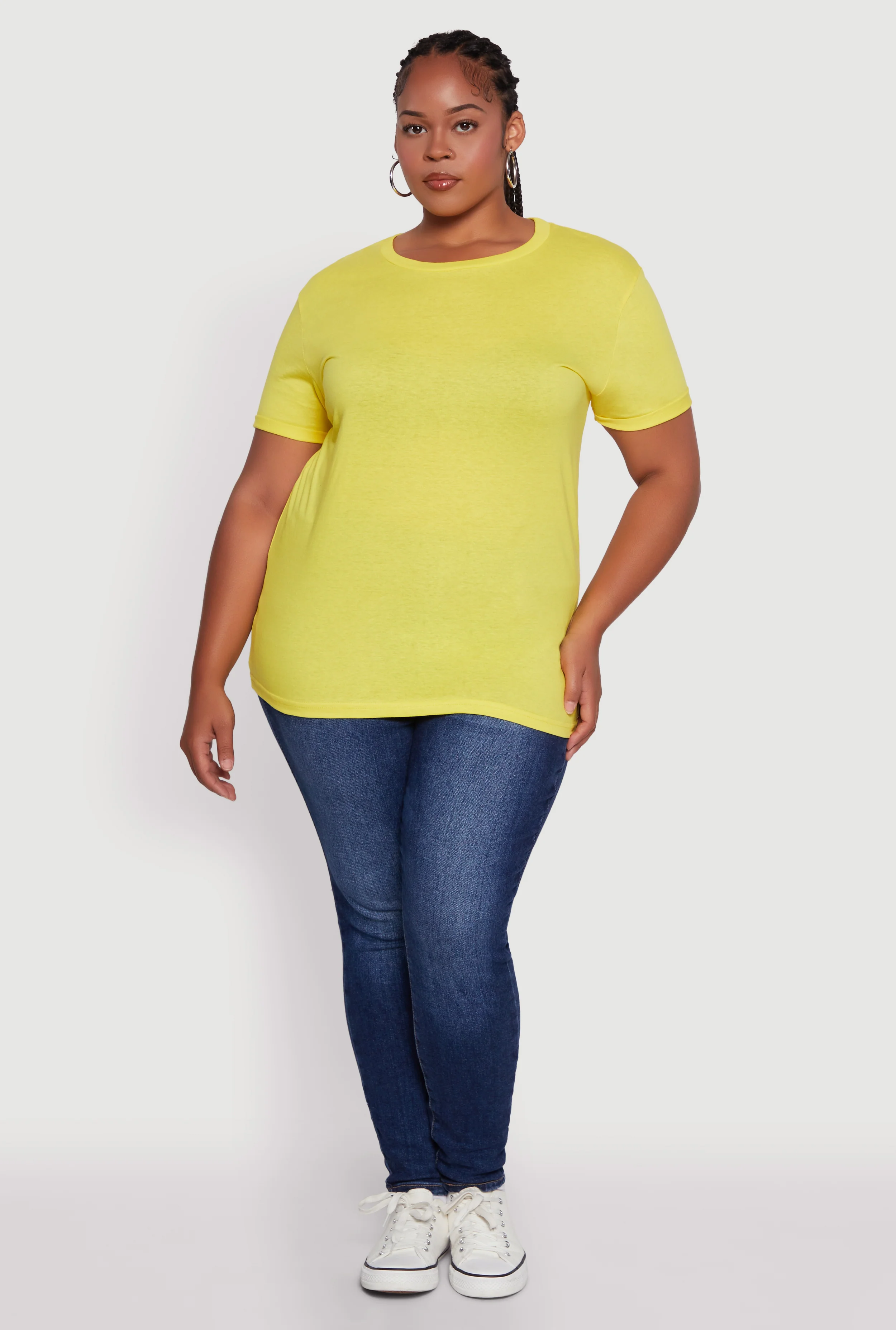 Plus Size Crew Neck Short Sleeve T-Shirt - Image 6