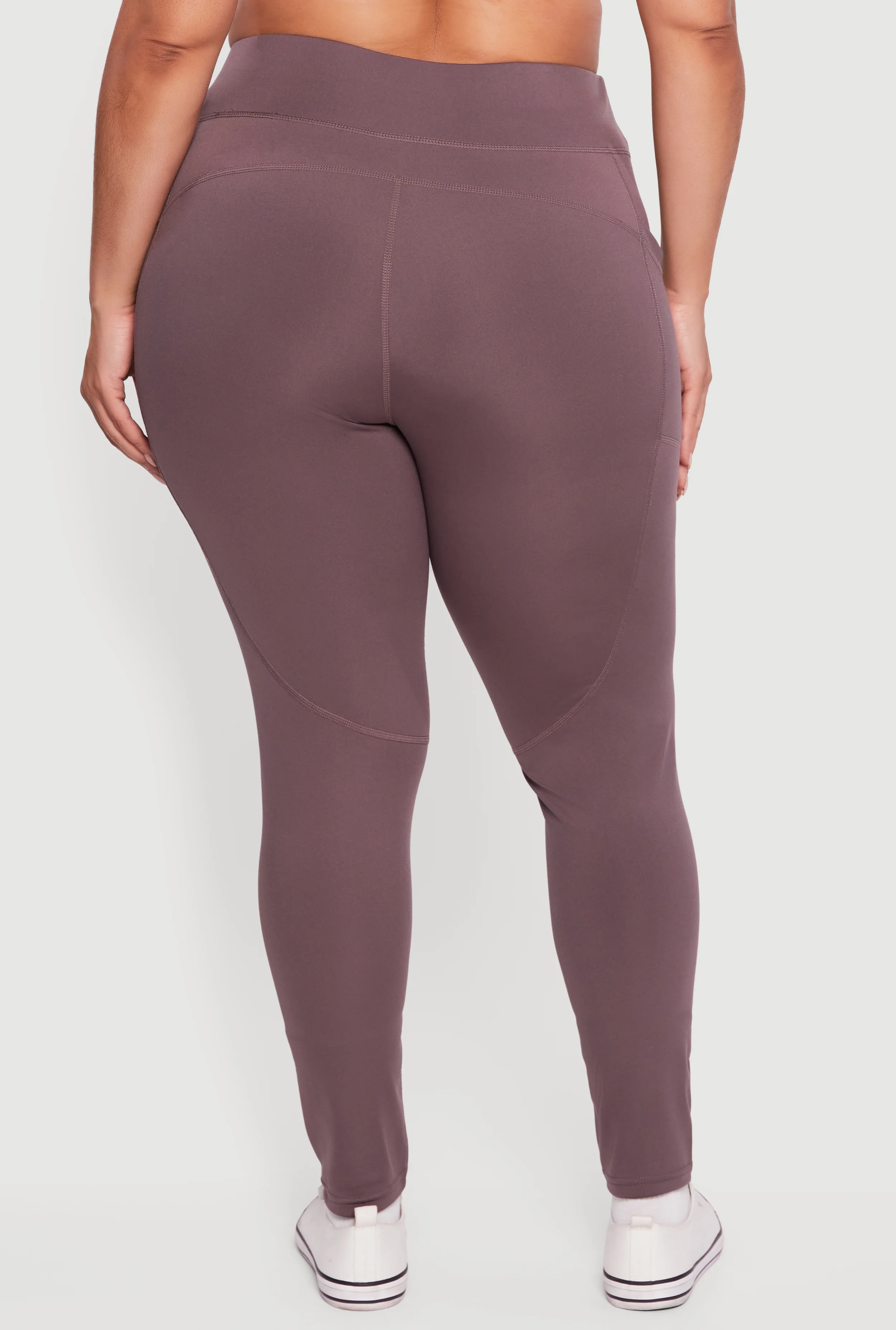 Plus Size Cell Phone Pocket High Waisted Leggings - Image 5