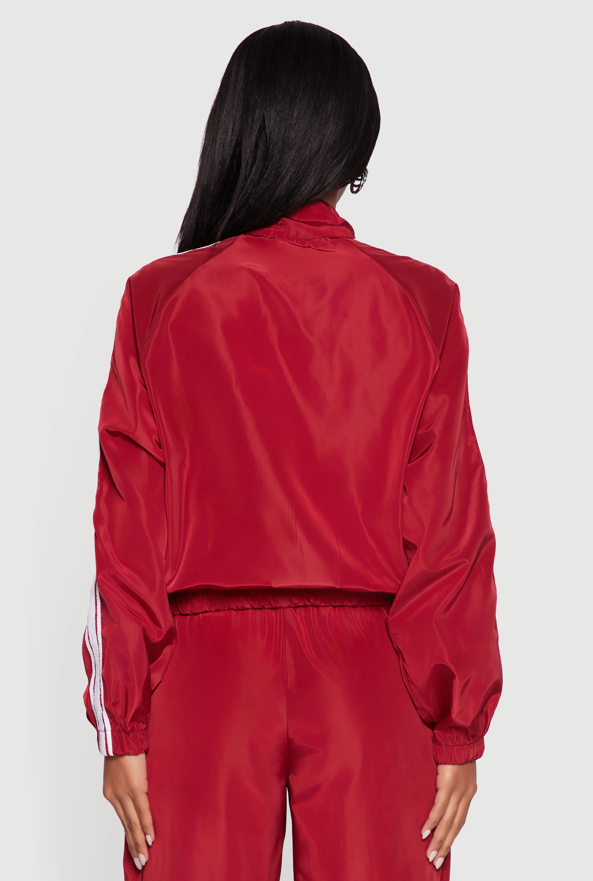 Almost Famous Mock Neck Zip Front Track Jacket - Image 6