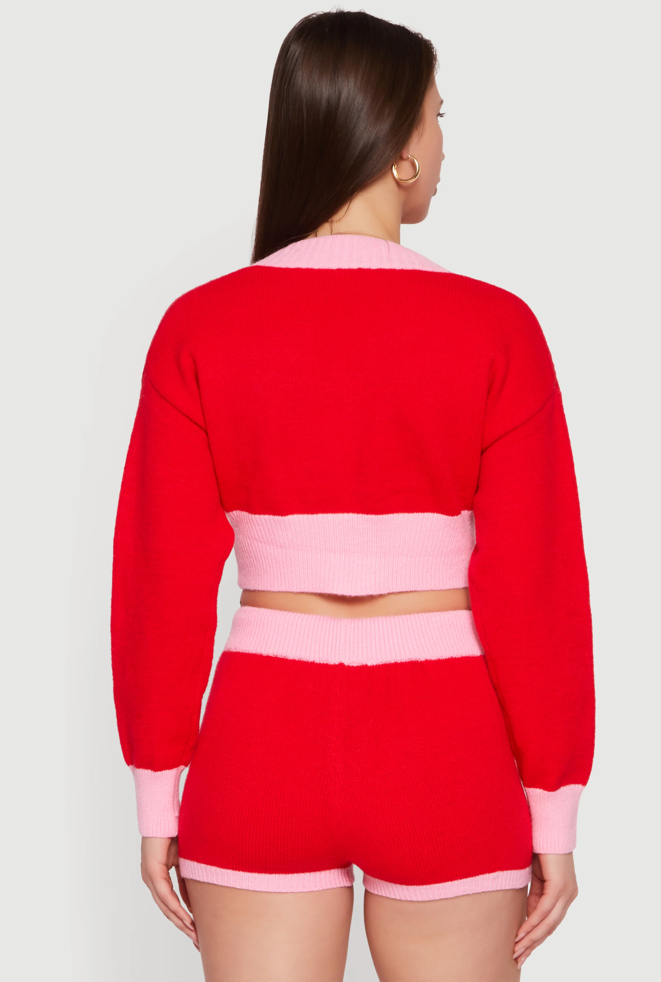 Cropped 19 Graphic Button Front Cardigan - Image 5