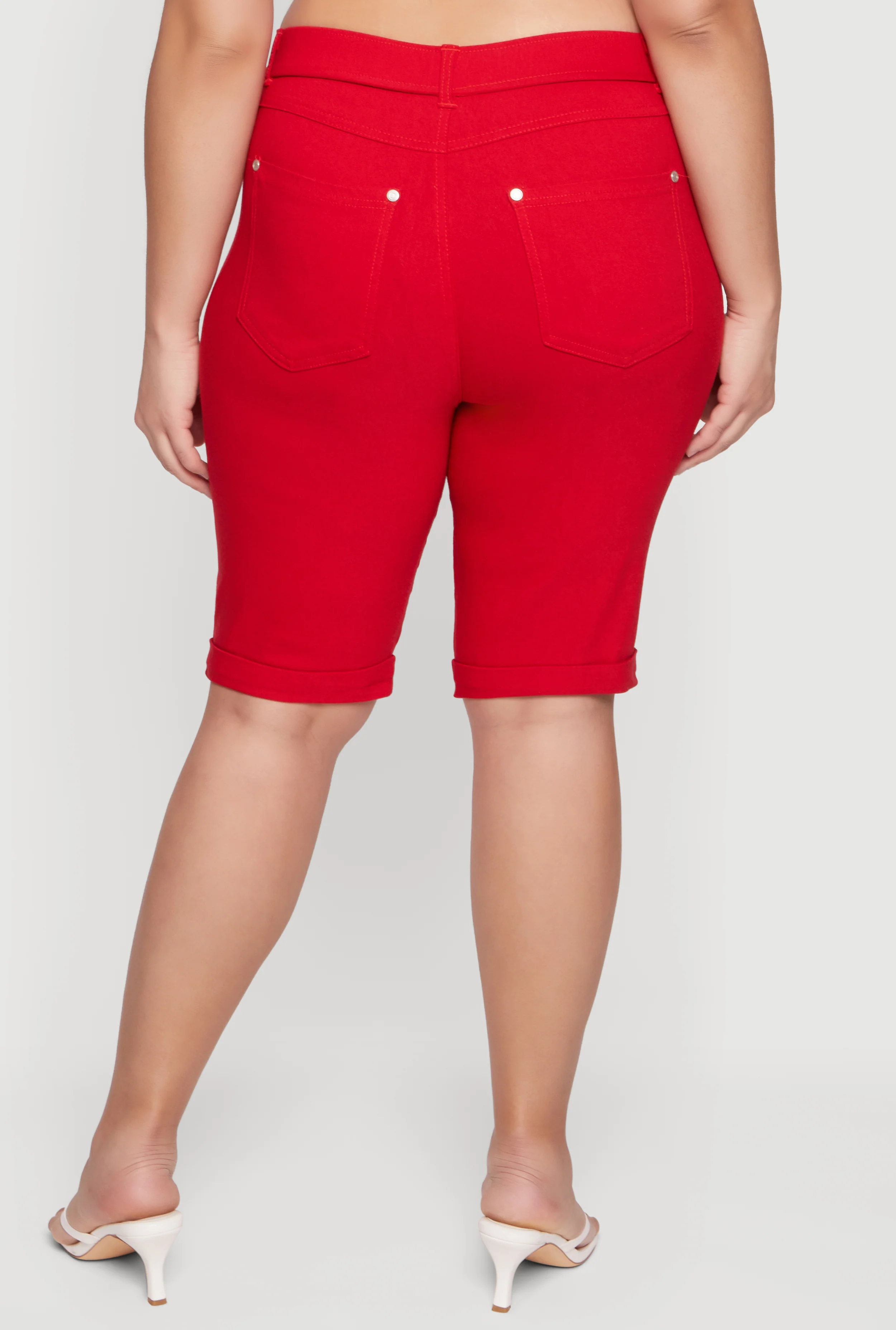 Plus Size Hyperstretch Solid Bermuda Shorts - Image 5
