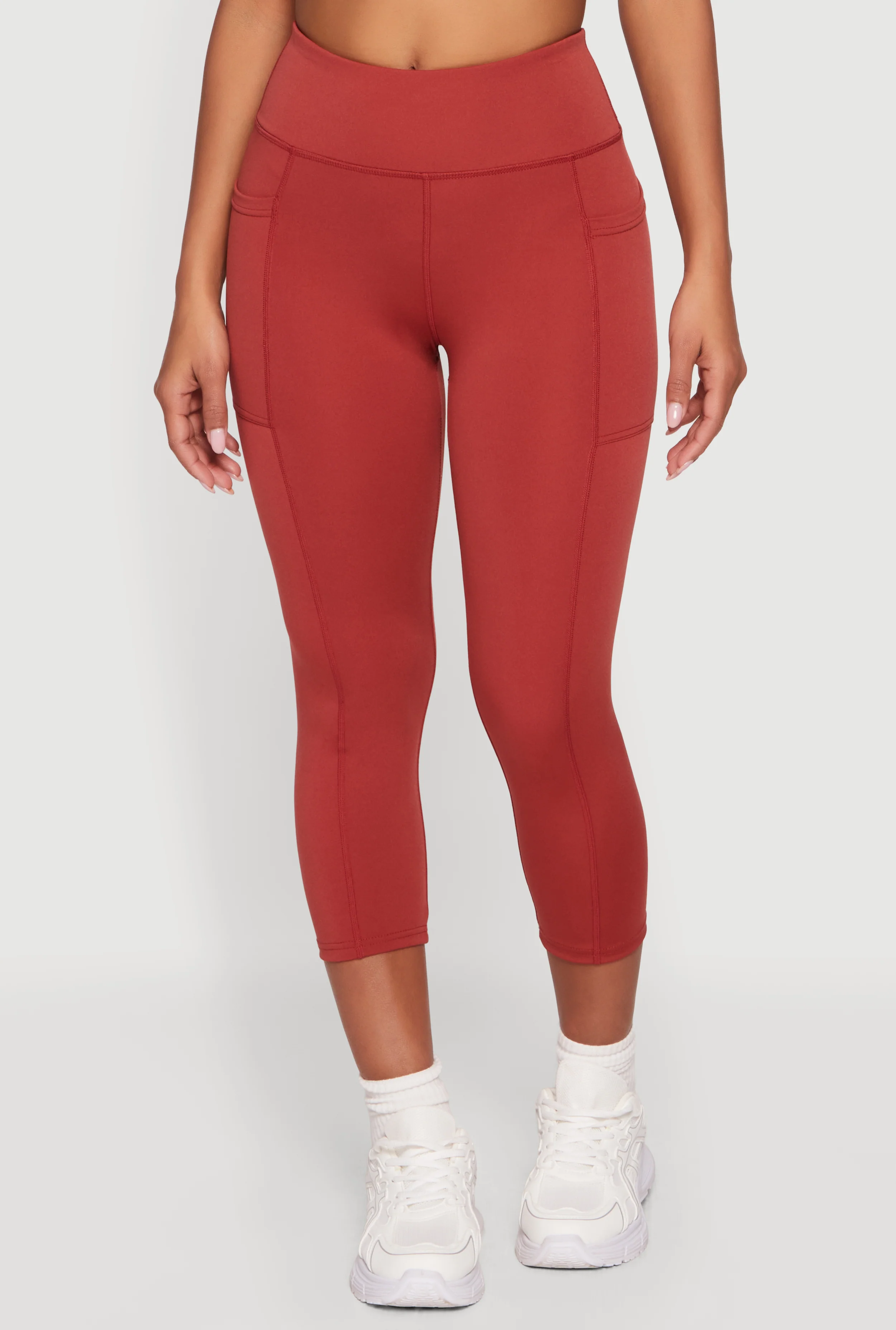 High Waisted Side Pocket Capri Leggings - Image 3