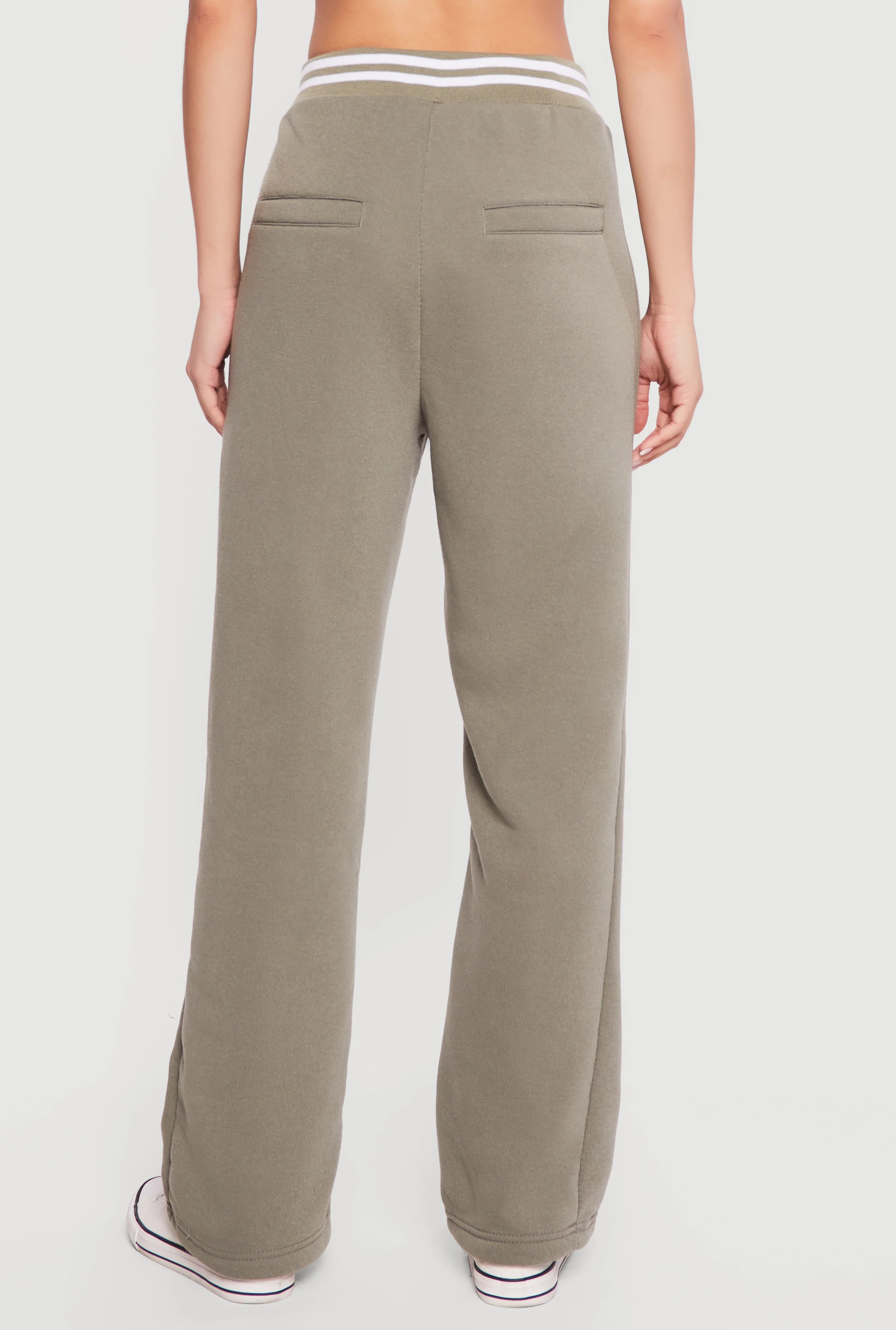Pintuck Detail Varsity Stripe Pintuck Detail Sweatpants - Image 5