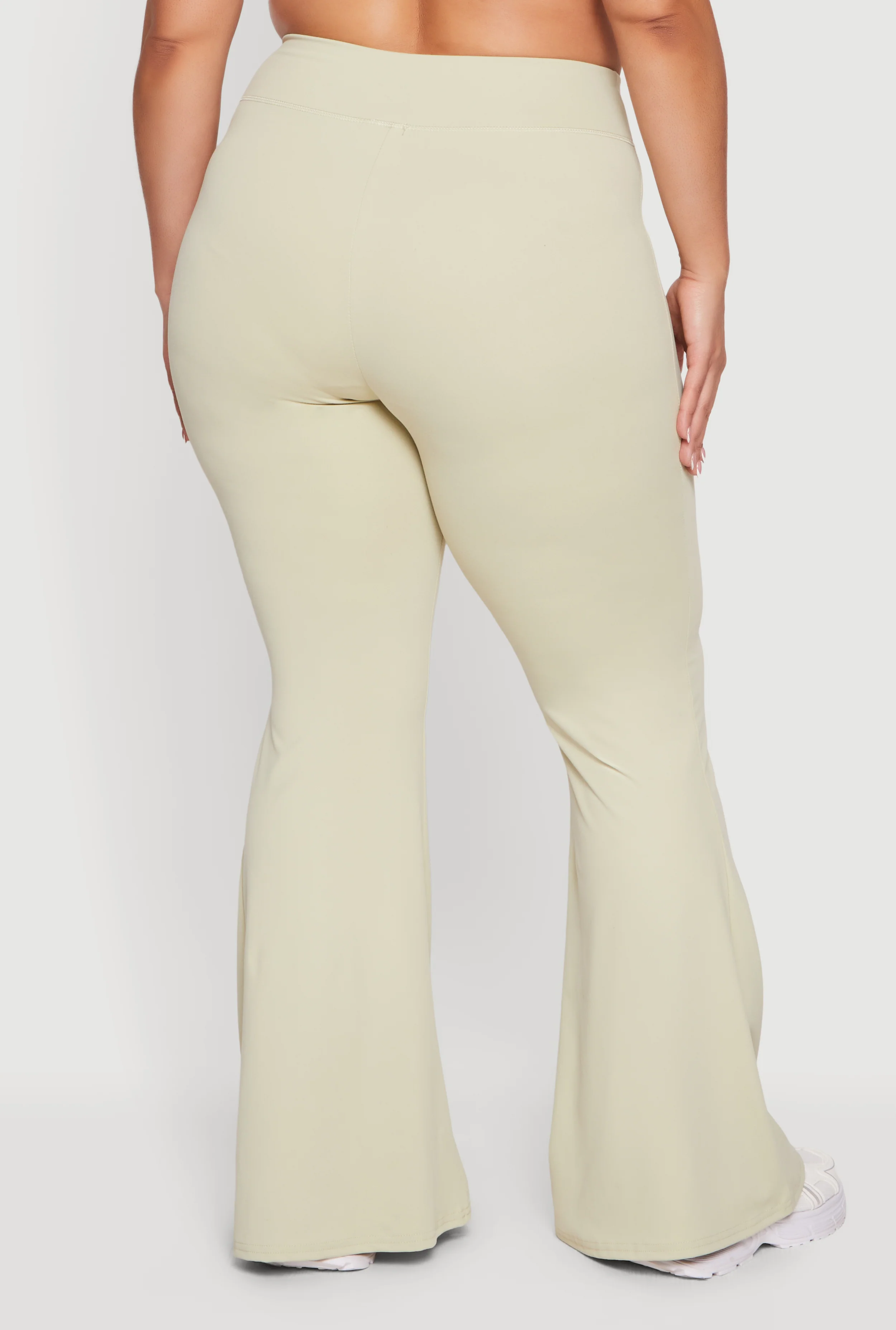 Plus Size Stretchy High Waisted Flare Leg Pants - Image 5