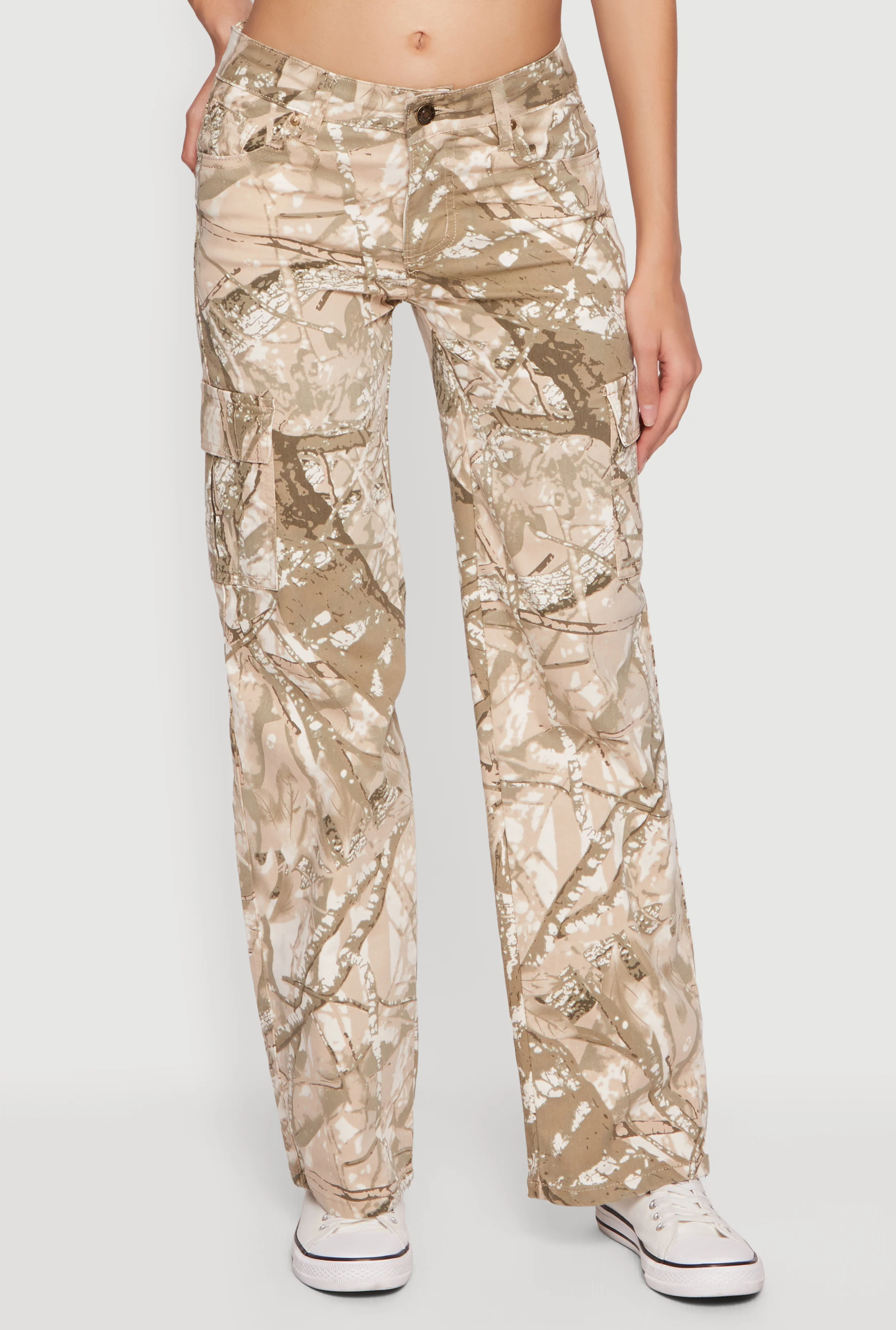 Hunter Camo Mid Rise Straight Leg Cargo Pants - Image 3