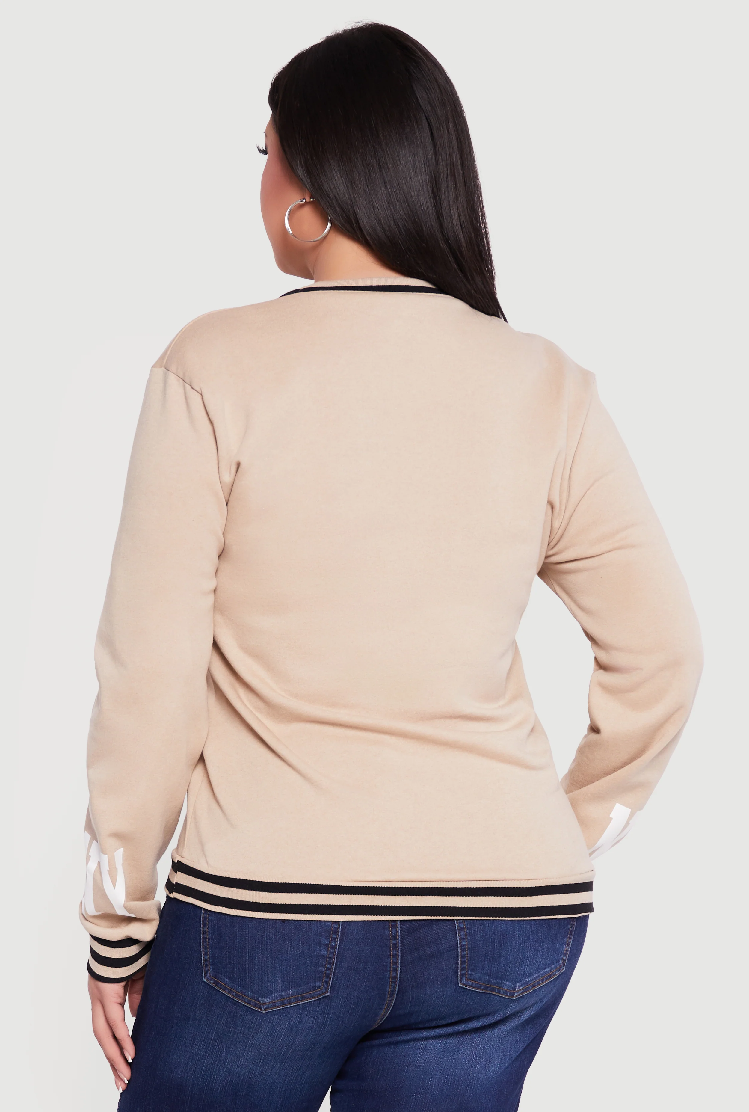Plus Size New York Chenille Graphic Sweatshirt - Image 5