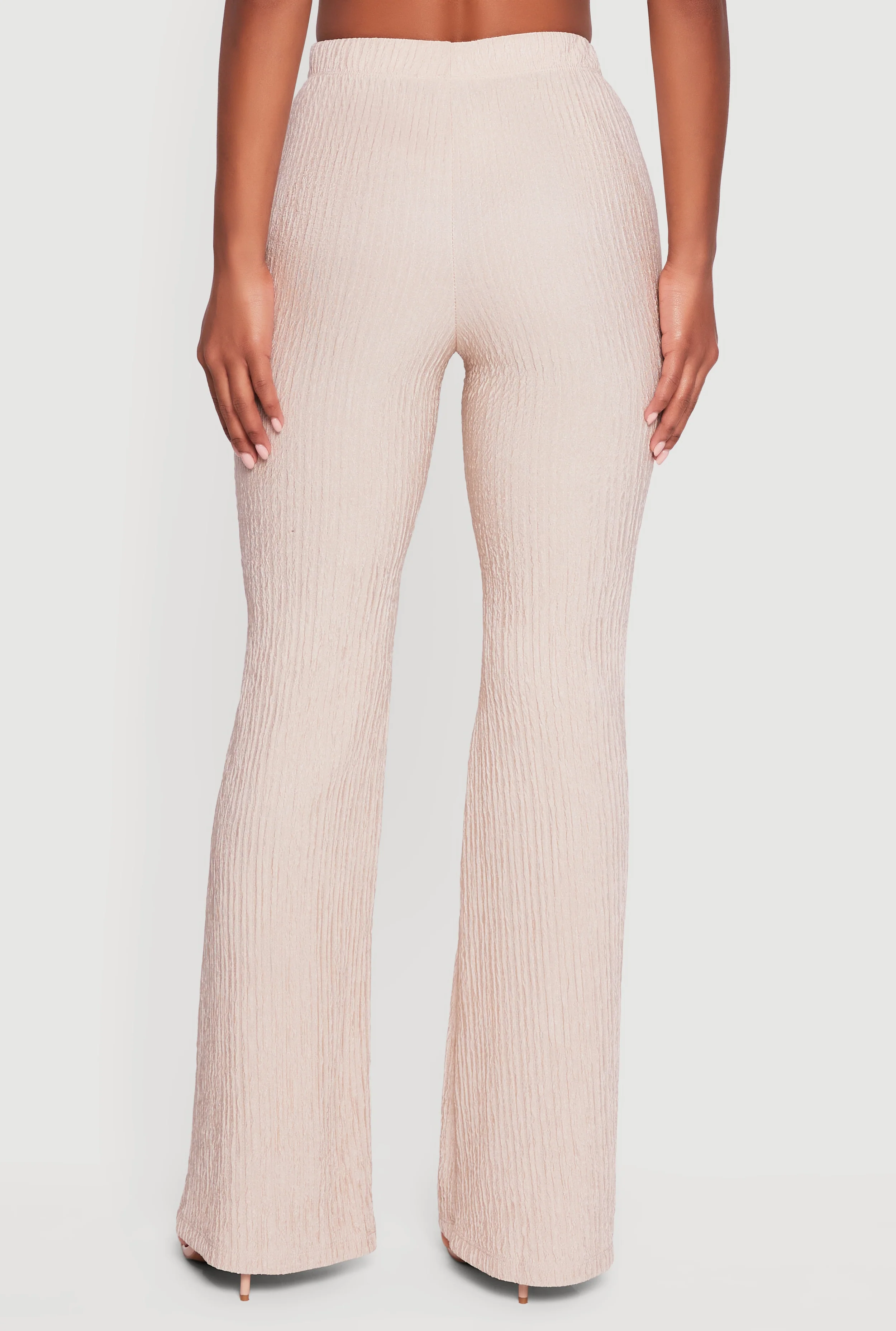 Textured Knit Pull On Slim Leg Pants - Image 5