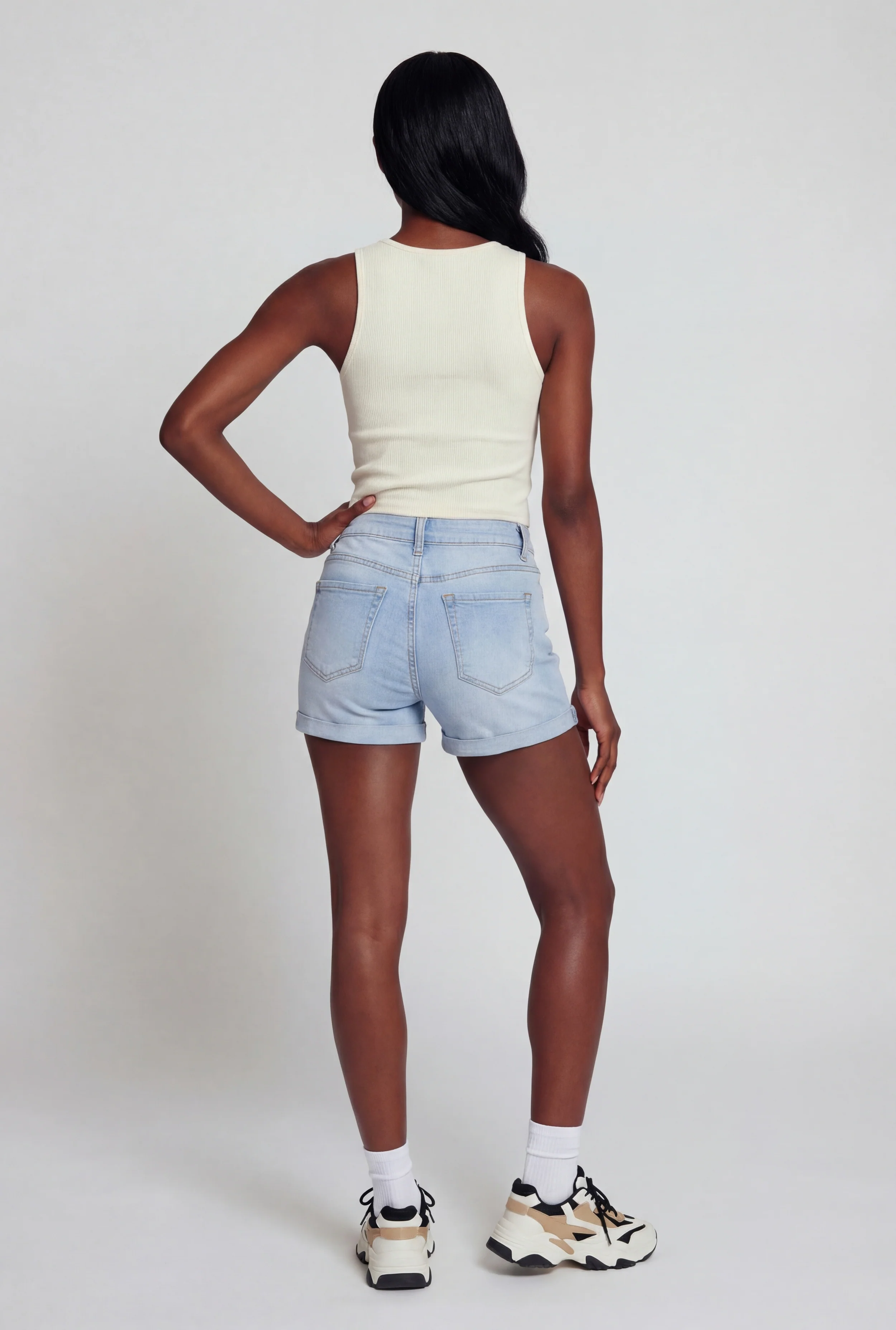 Seamless Rib Knit Racerback Crop Top - Image 5