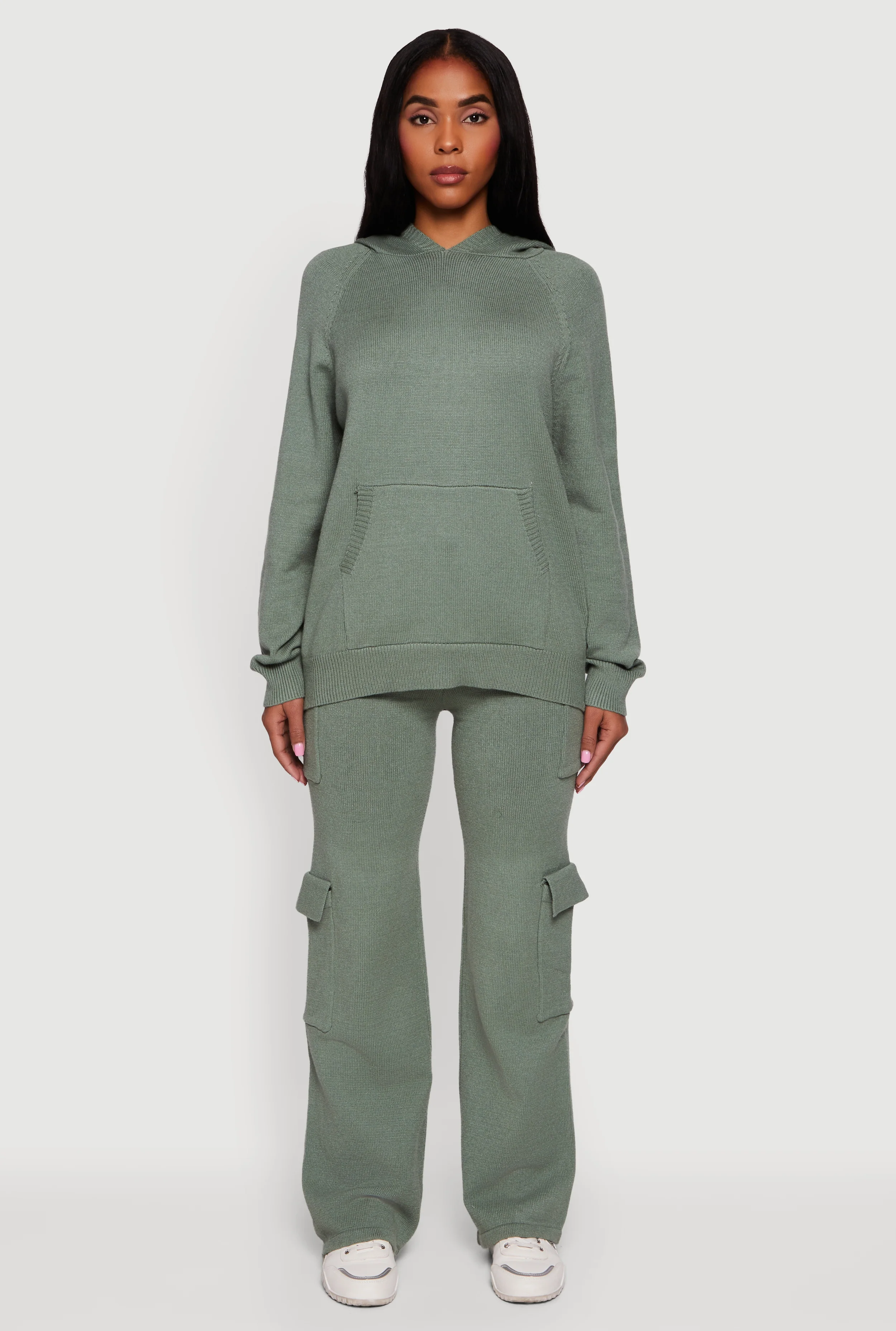 Kangaroo Pocket Pullover Sweater Hoodie - Image 3