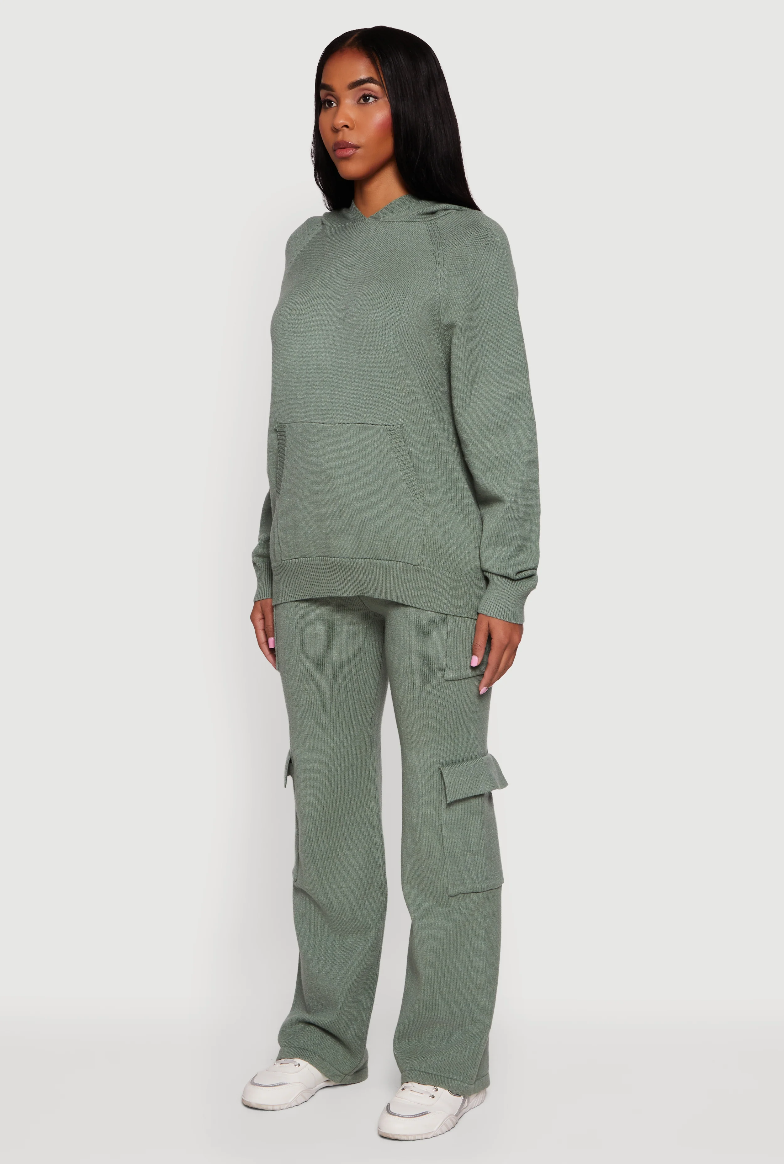 Kangaroo Pocket Pullover Sweater Hoodie - Image 5