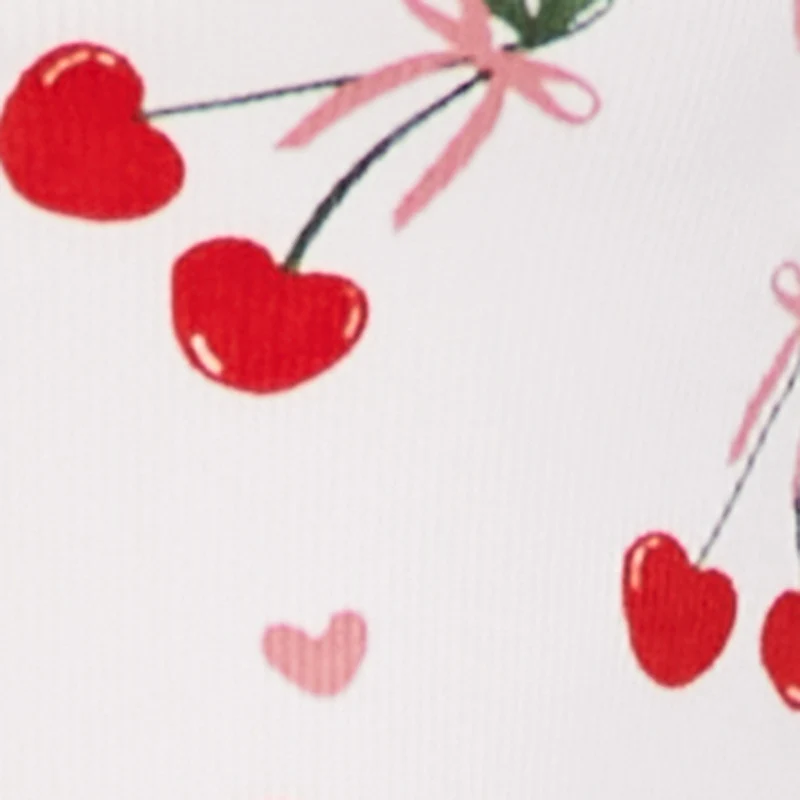 Cherry Heart Print Pajama Cami and Boyshort Panty - Image 3