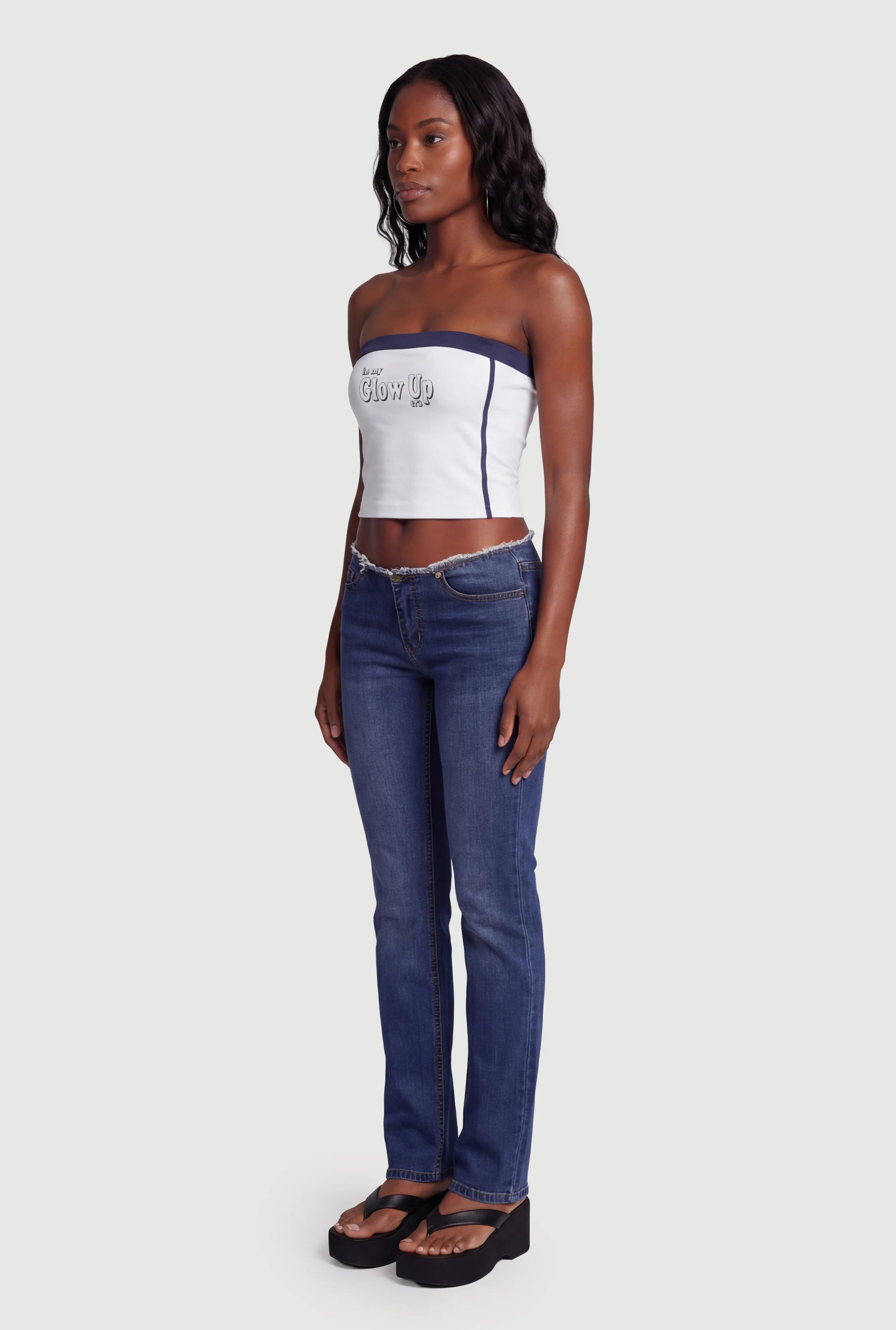Glow Up Graphic Seamless Cropped Tube Top - Image 3