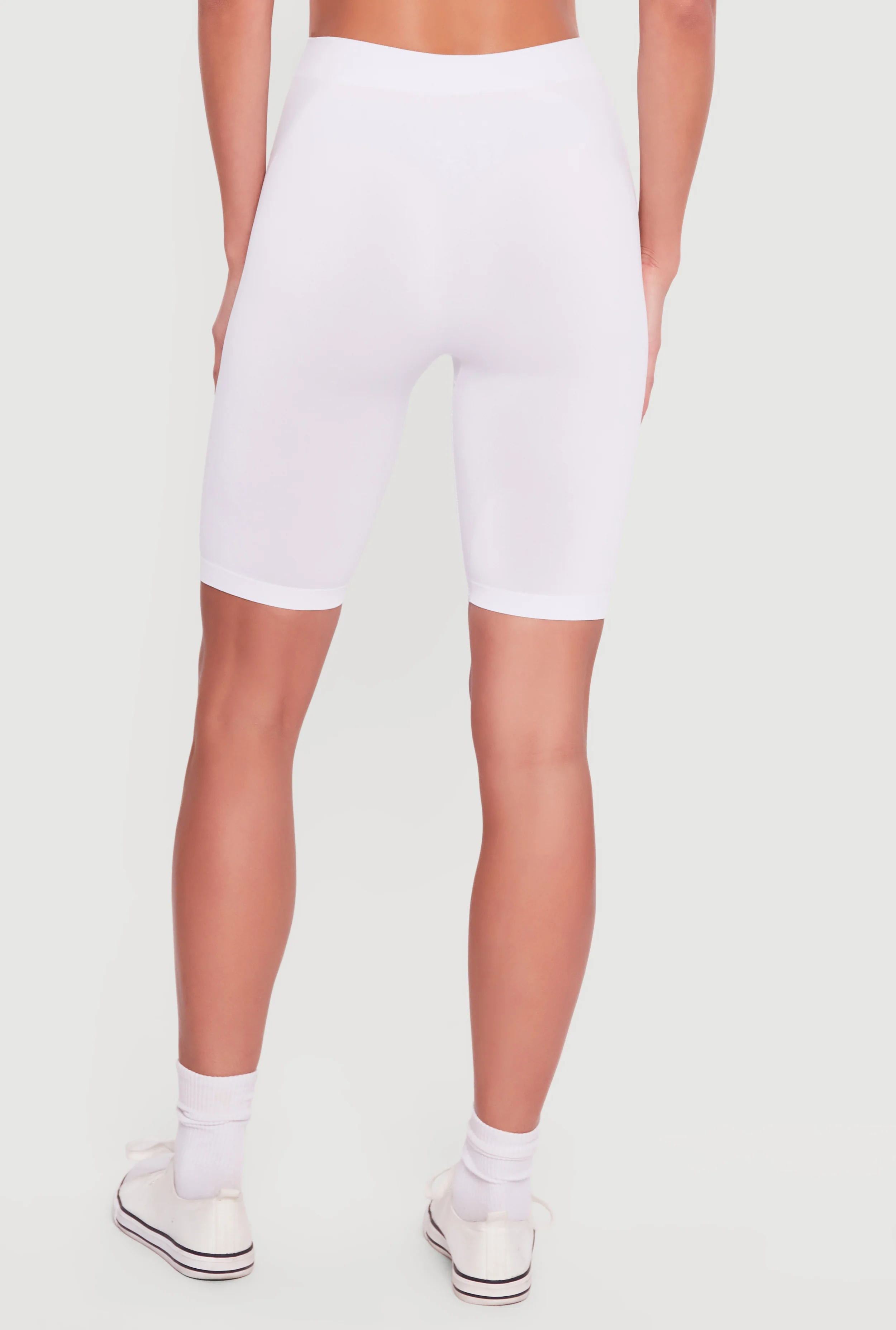 High Waisted Seamless Basic Bike Shorts - Image 5
