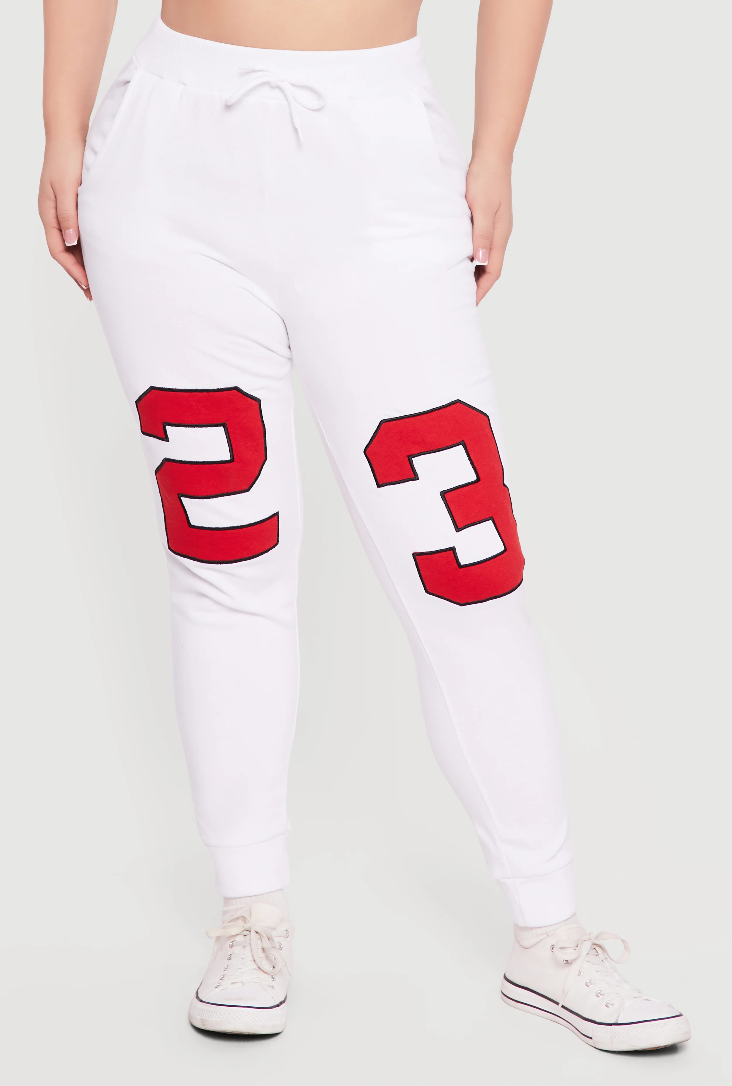 Plus Size 23 Graphic Drawstring Waist Joggers - Image 3