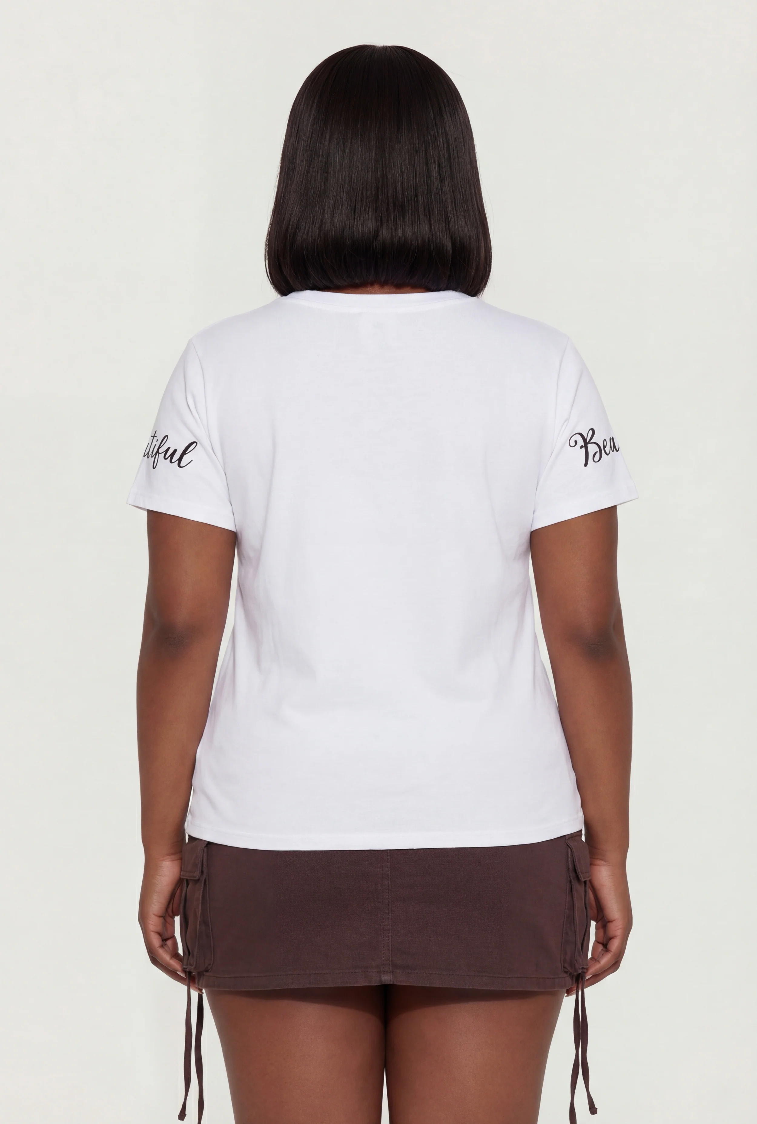 Plus Size Face Contour Graphic Tee - Image 5