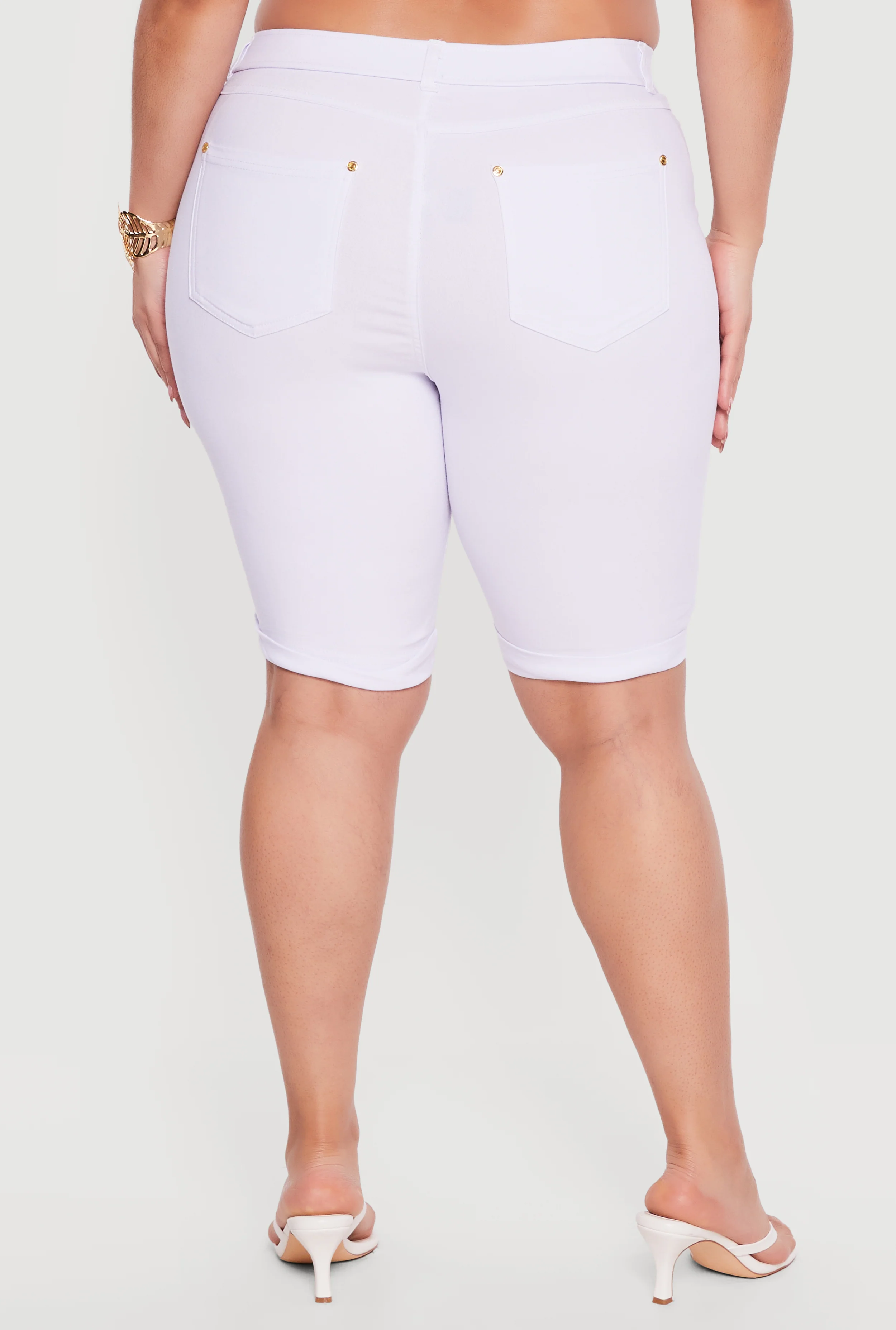 Plus Size Hyperstretch Solid Bermuda Shorts - Image 5