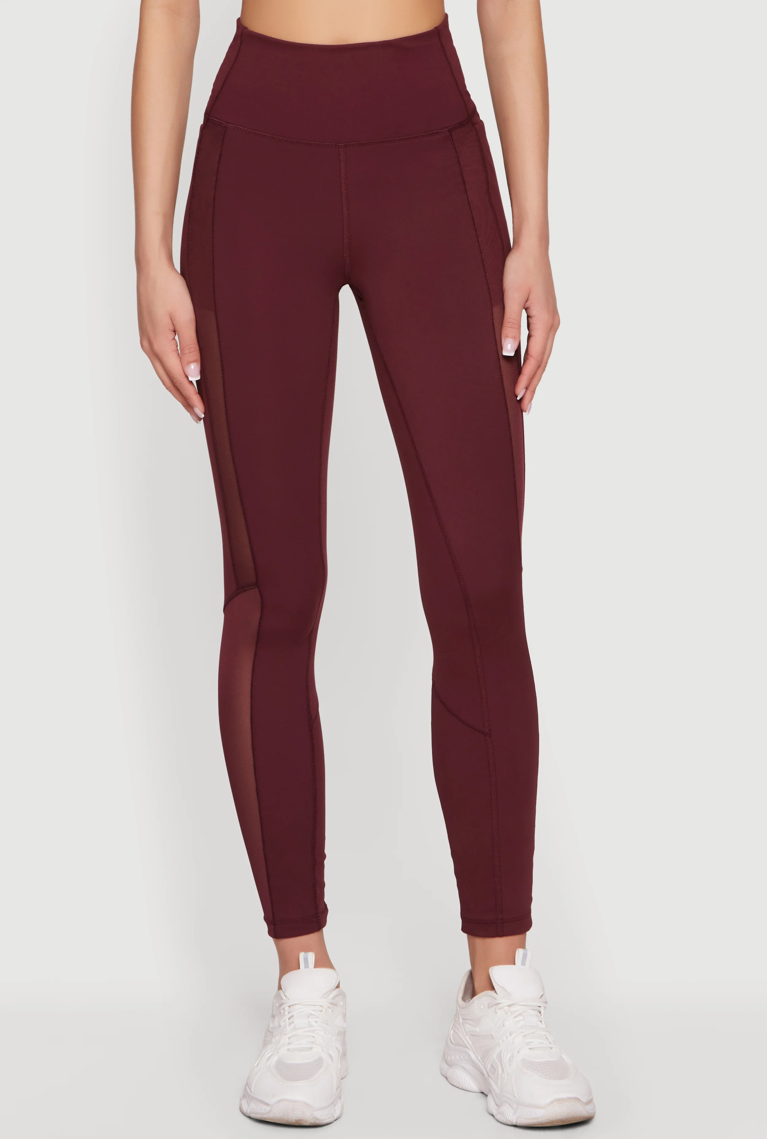 Mesh Detail Side Pocket Active Leggings - Image 3