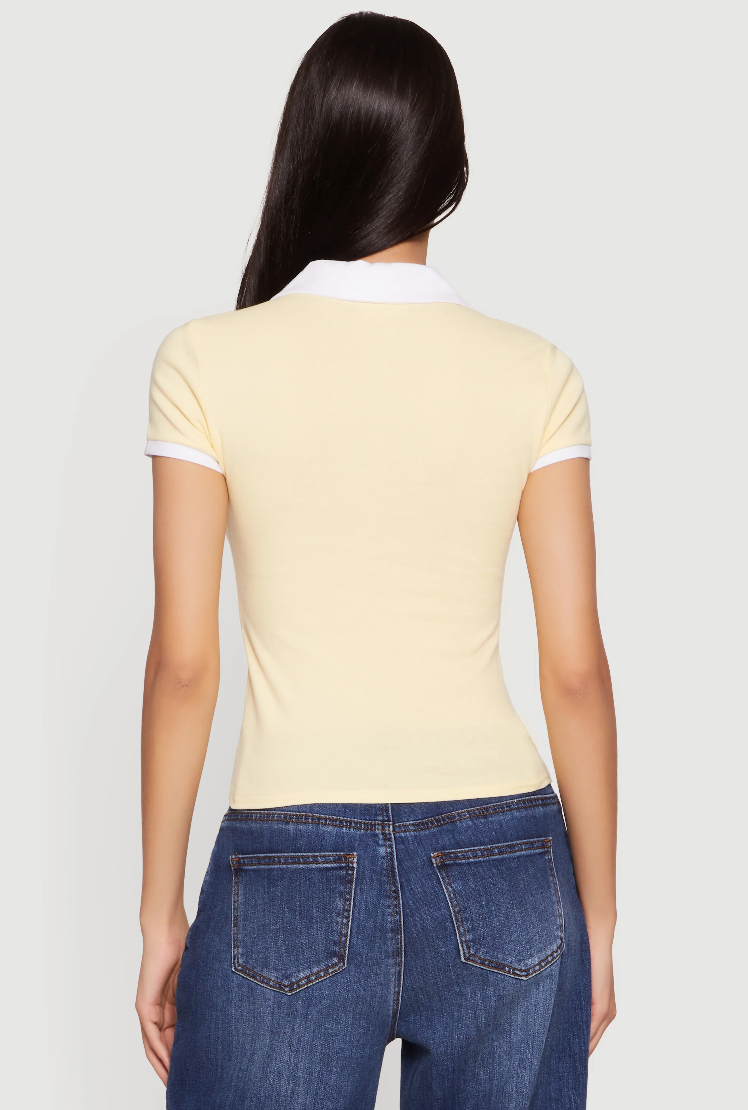 Embroidered 22 Graphic Short Sleeve Polo Top - Image 5