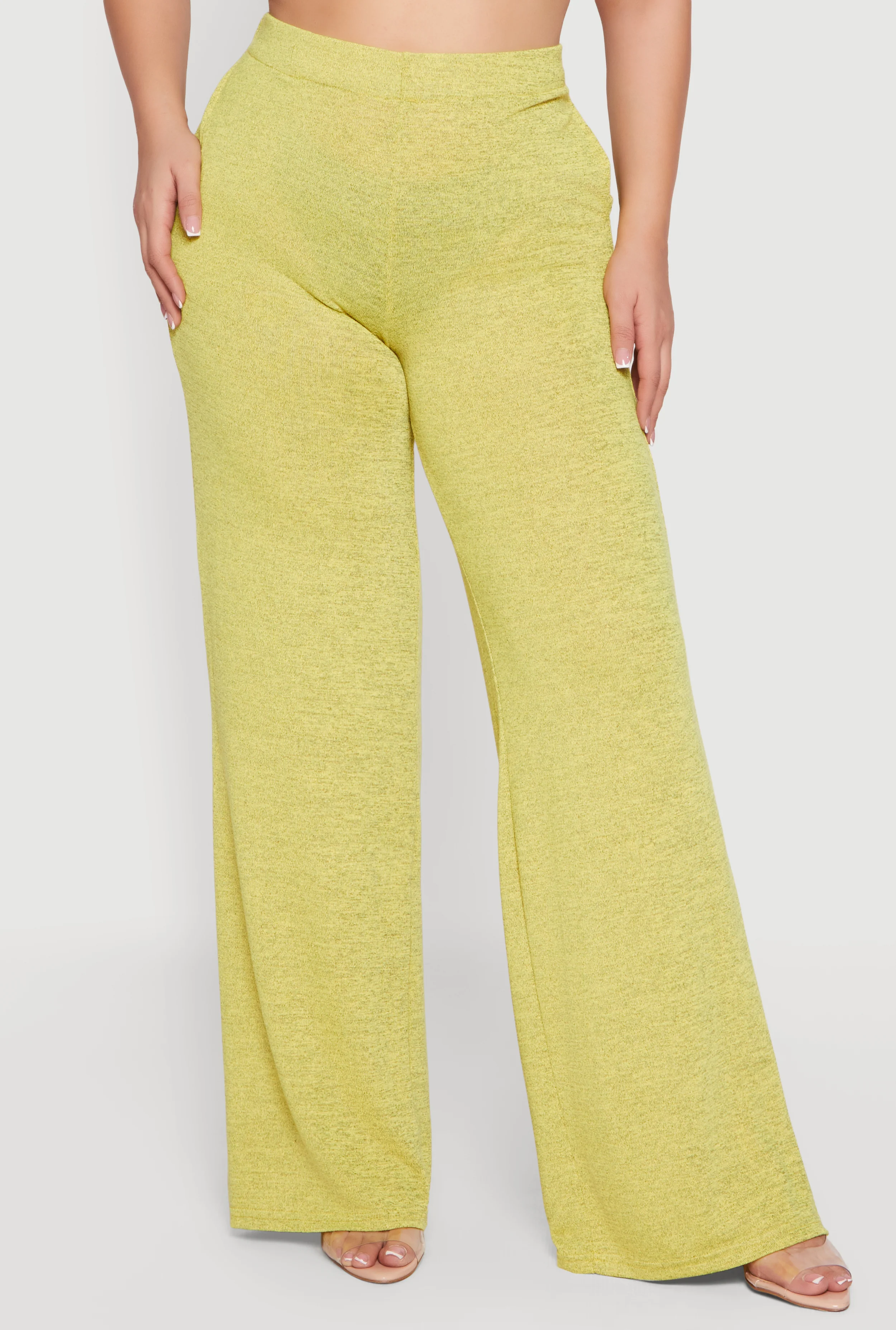 Plus Size High Waisted Wide Leg Pants - Image 3